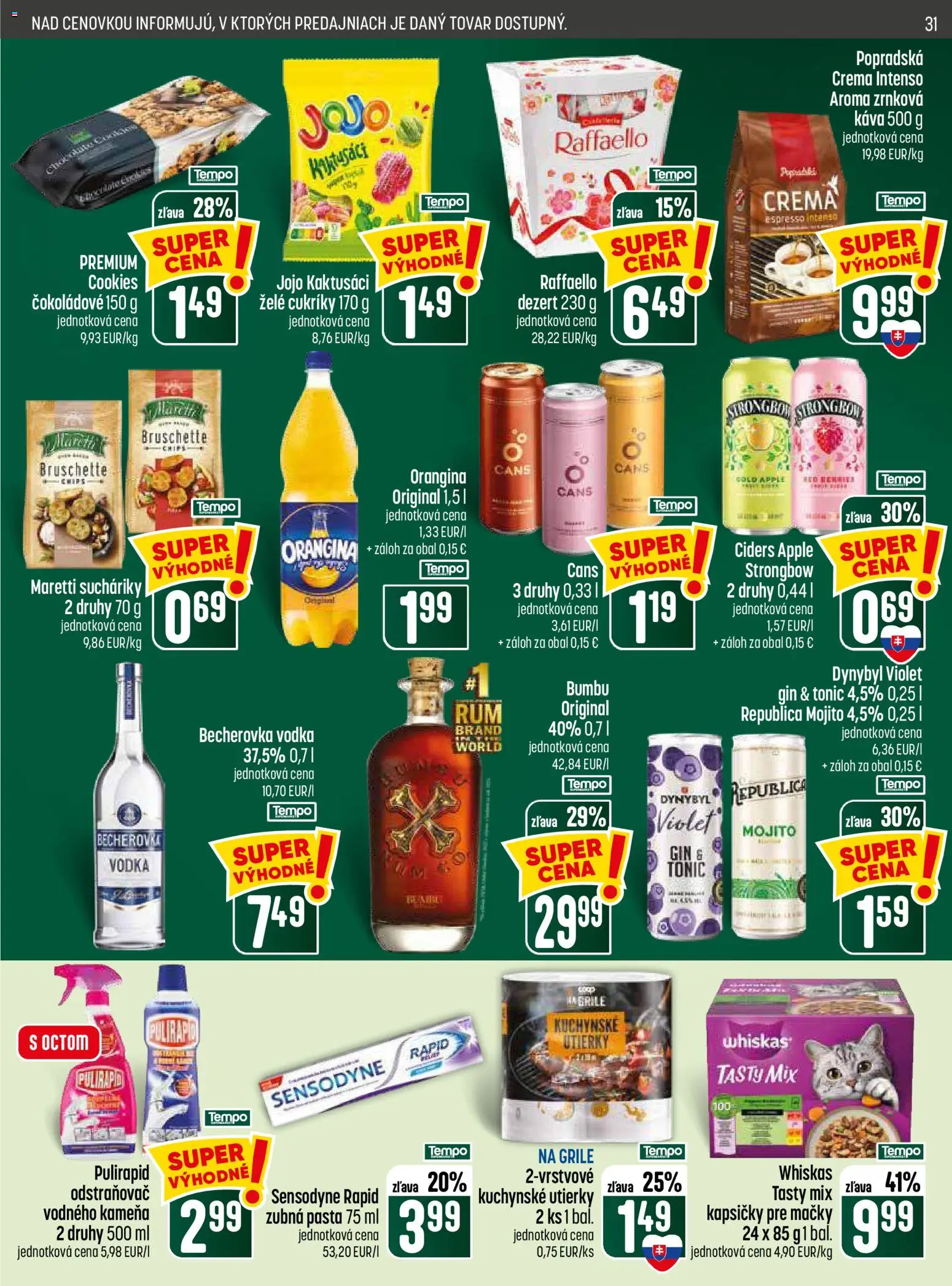 Nové COOP Jednota akcie – leták je platný od 20.08.2026 | Strana: 31 | Produkty: Republica, Cukríky, Vodka, Kapsičky pre mačky