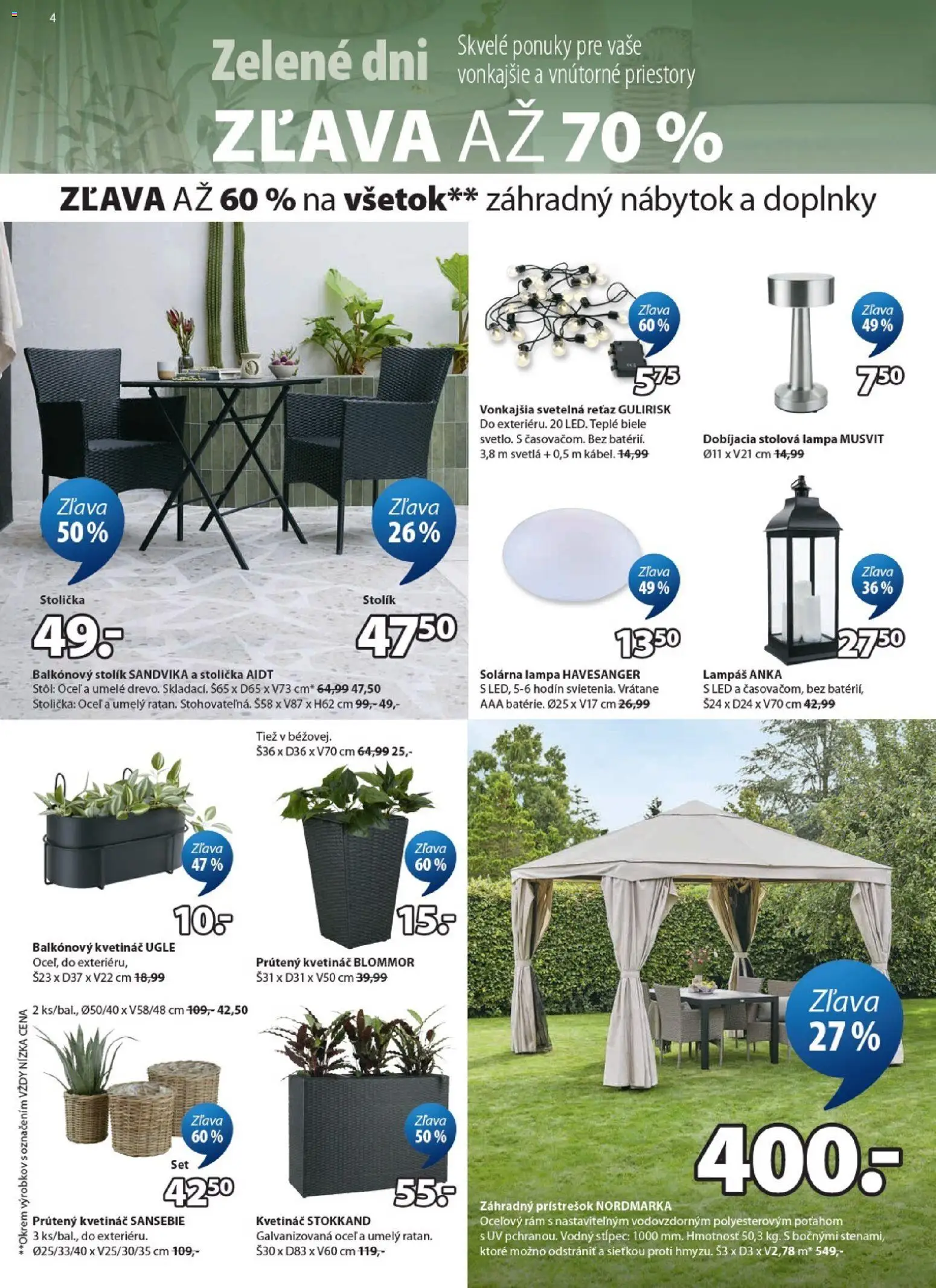 Nové JYSK akcie – leták je platný od 20.05.2026 | Strana: 4 | Produkty: Nábytok, Lampa, Stôl, Stolová lampa