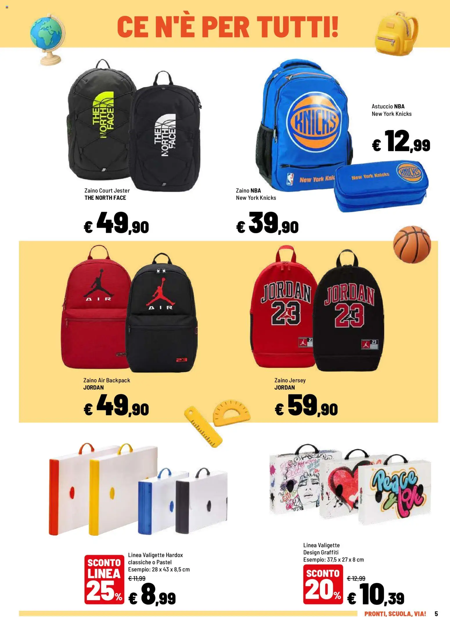 Volantino Iper del 10/08/2026 | Pagina: 5 | Prodotti: Jordan, Zaino, The, Astuccio