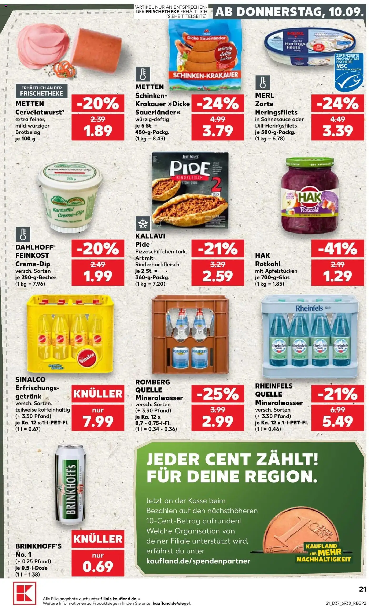 Prospekt Kaufland ab 07.09.2026 » Angebote Online zum Blättern | Seite: 30 | Produkte: Rotkohl, Mineralwasser, Schinken, Rindfleisch