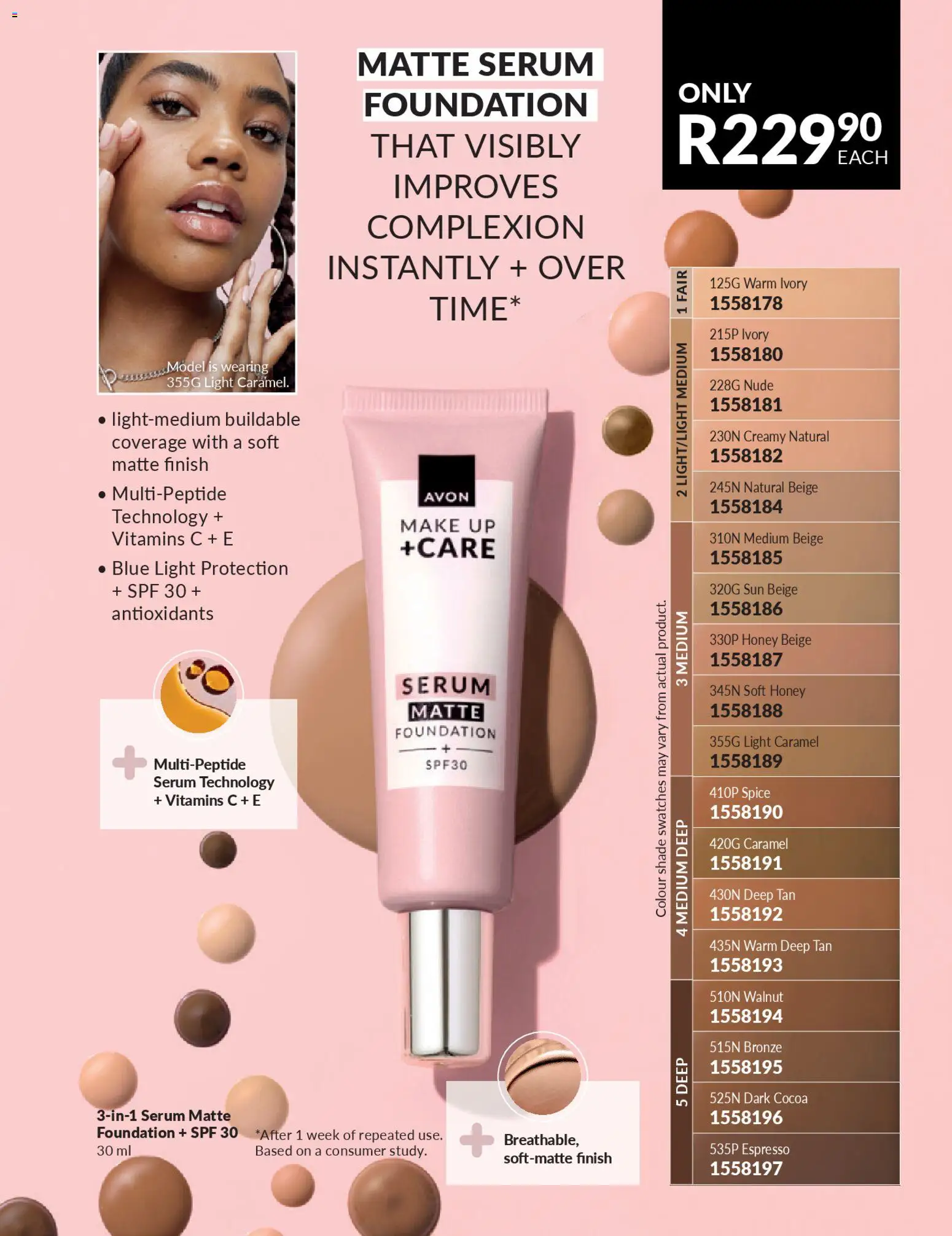 New Avon catalogue – valid from 01.04.2026 | Page: 65 | Products: Serum, Vitamins, Light, Foundation