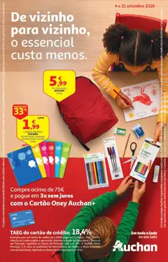 Pré-visualização Auchan - Folheto Escolar  Têxtil Criança válido de 04/09/2026