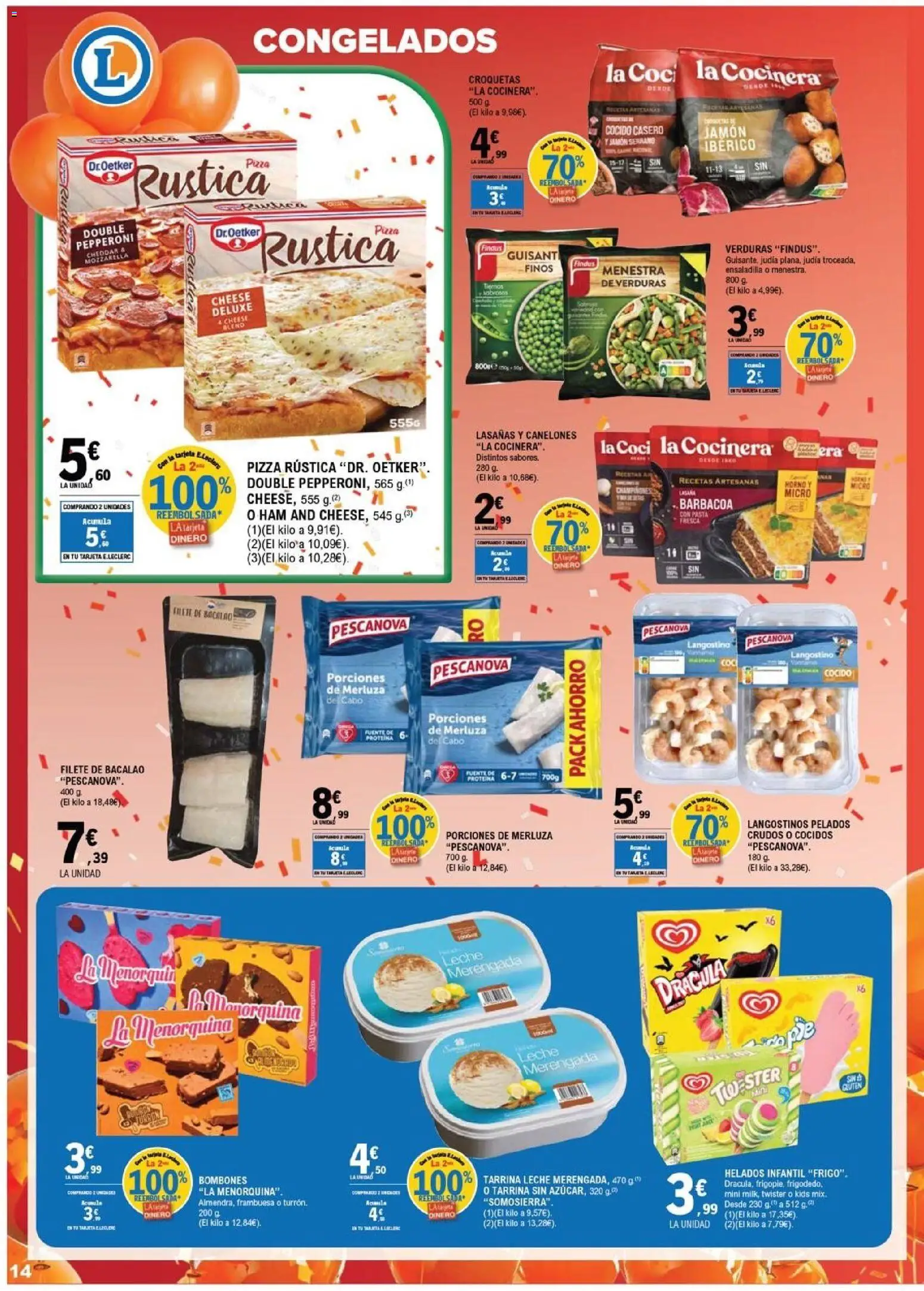 E.Leclerc folleto Salamanca │ válido desde el 15/07/2026 | Página: 14 | Productos: Leche, Jamón, Filete, Canelones