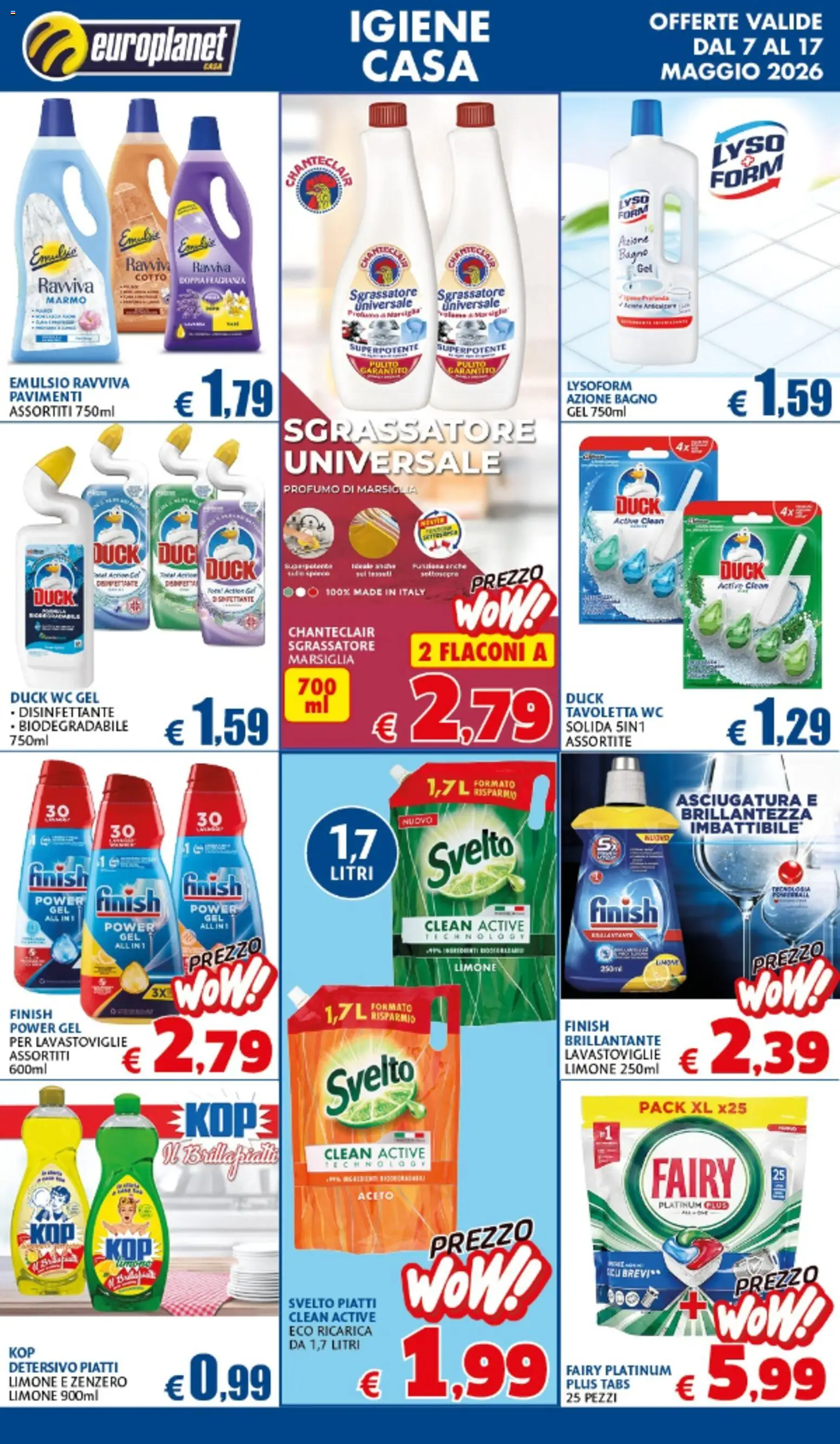 Volantino Europlanet Casa del 07.05.2026 | Pagina: 7 | Prodotti: Lavastoviglie, WC, Bagno, Profumo