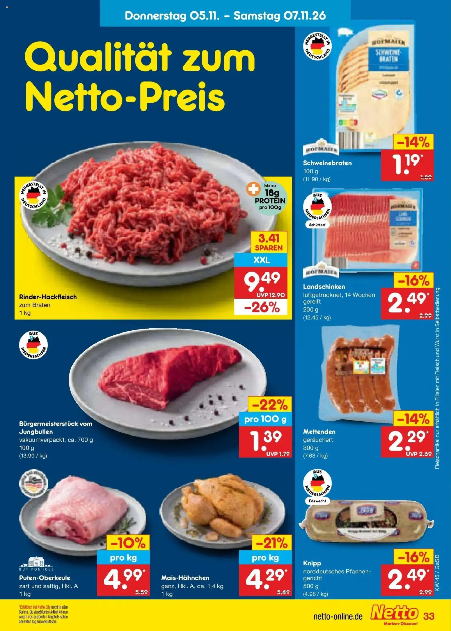 Netto Marken-Discount Prospekt Oldenburg – gültig ab 02.11.2026 | Seite: 51 | Produkte: Wurst, Fleisch