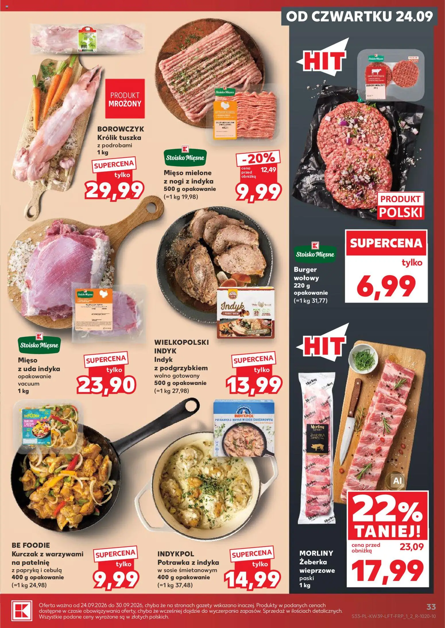 Kaufland Polsko leták od 24.09.2026 | Strana: 33 | Produkty: Burger