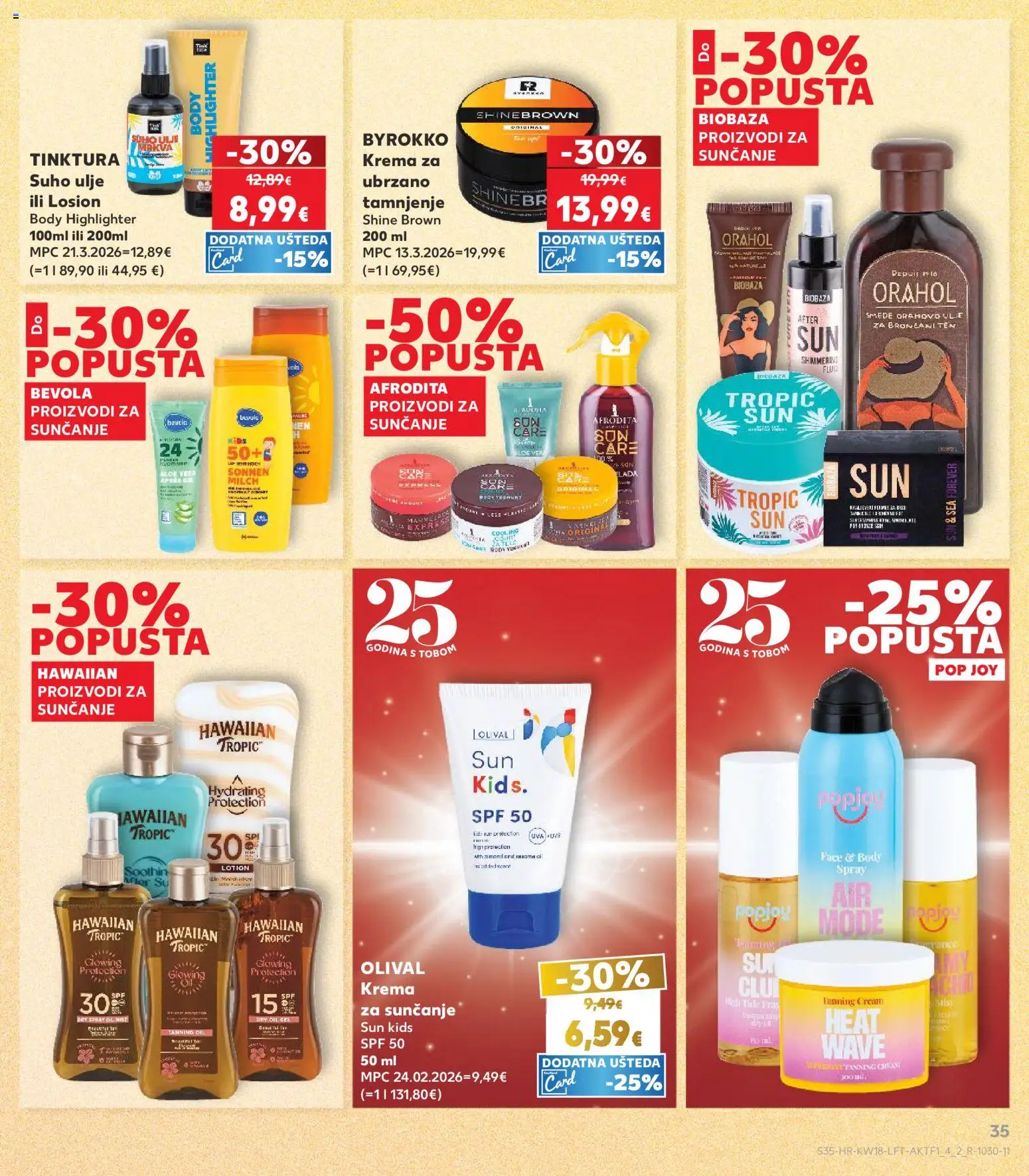 Kaufland katalog | vrijedi od 29.04.2026 | Stranica: 35 | Proizvodi: Ulje, Krema za sunčanje, Krema