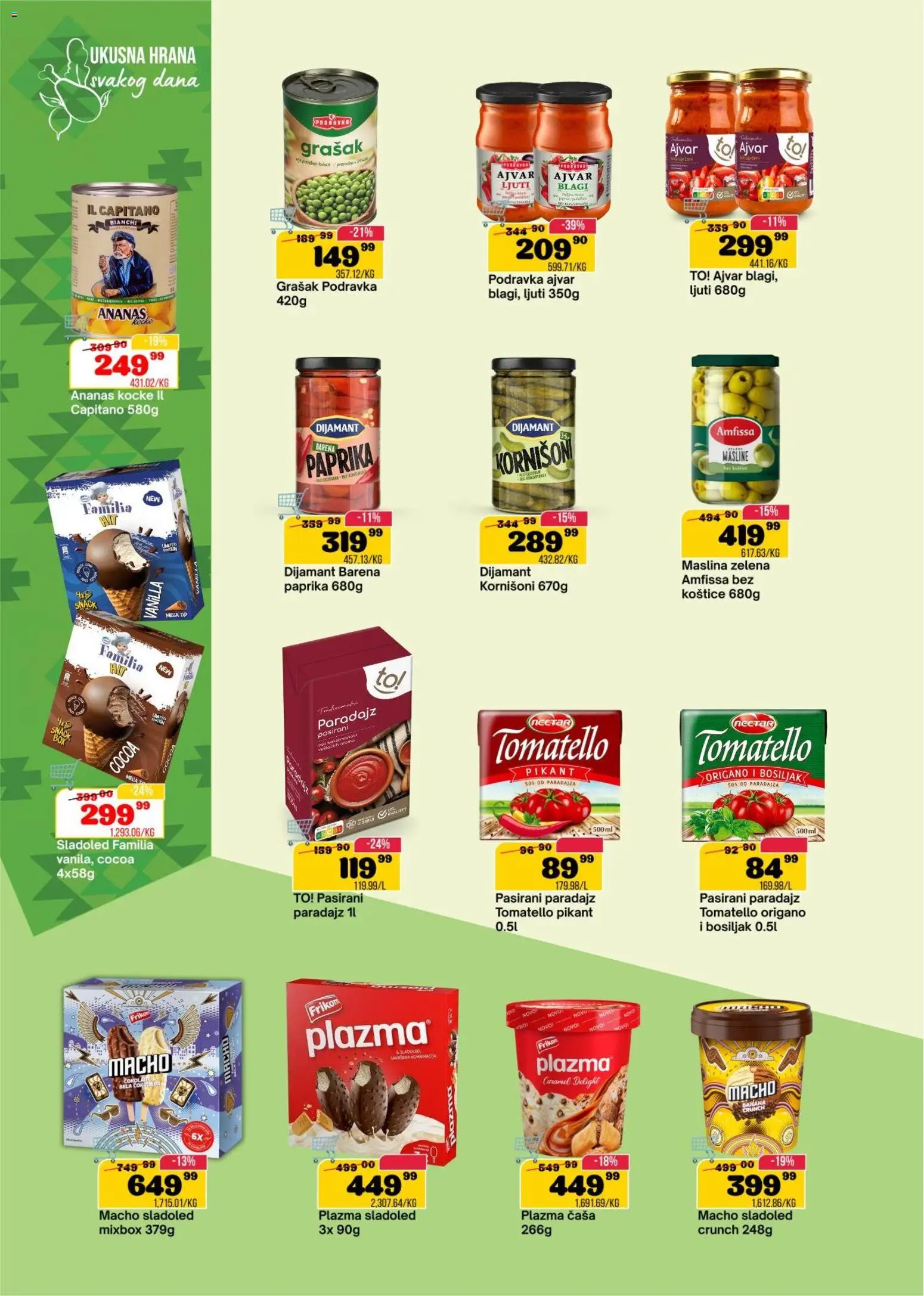 Senta Promet katalog - važi od 17.06.2026 | Strana: 8 | Proizvode: Ananas, Masline, Sladoled, Grašak