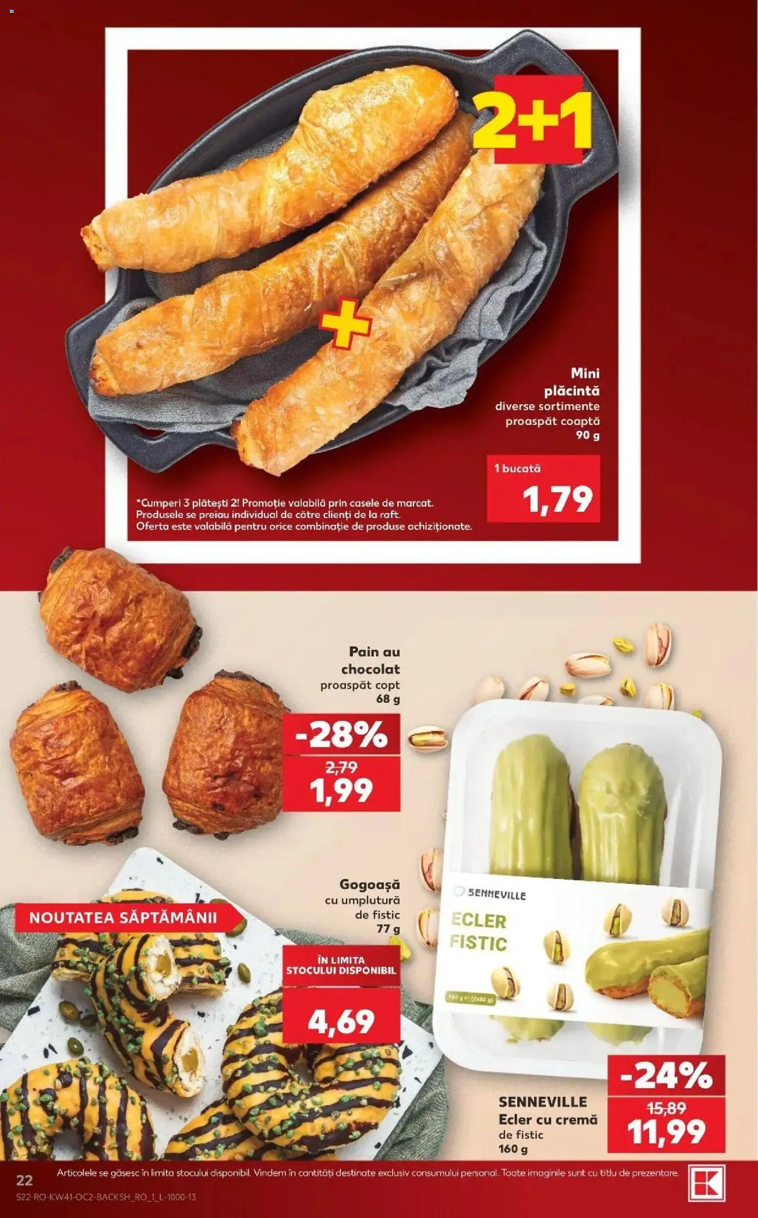 Kaufland Vaslui 07.10.2026 - Revista si Oferta | Pagină: 22 | Produse: Gogoasa, Pain au chocolat, Cremă, Fistic