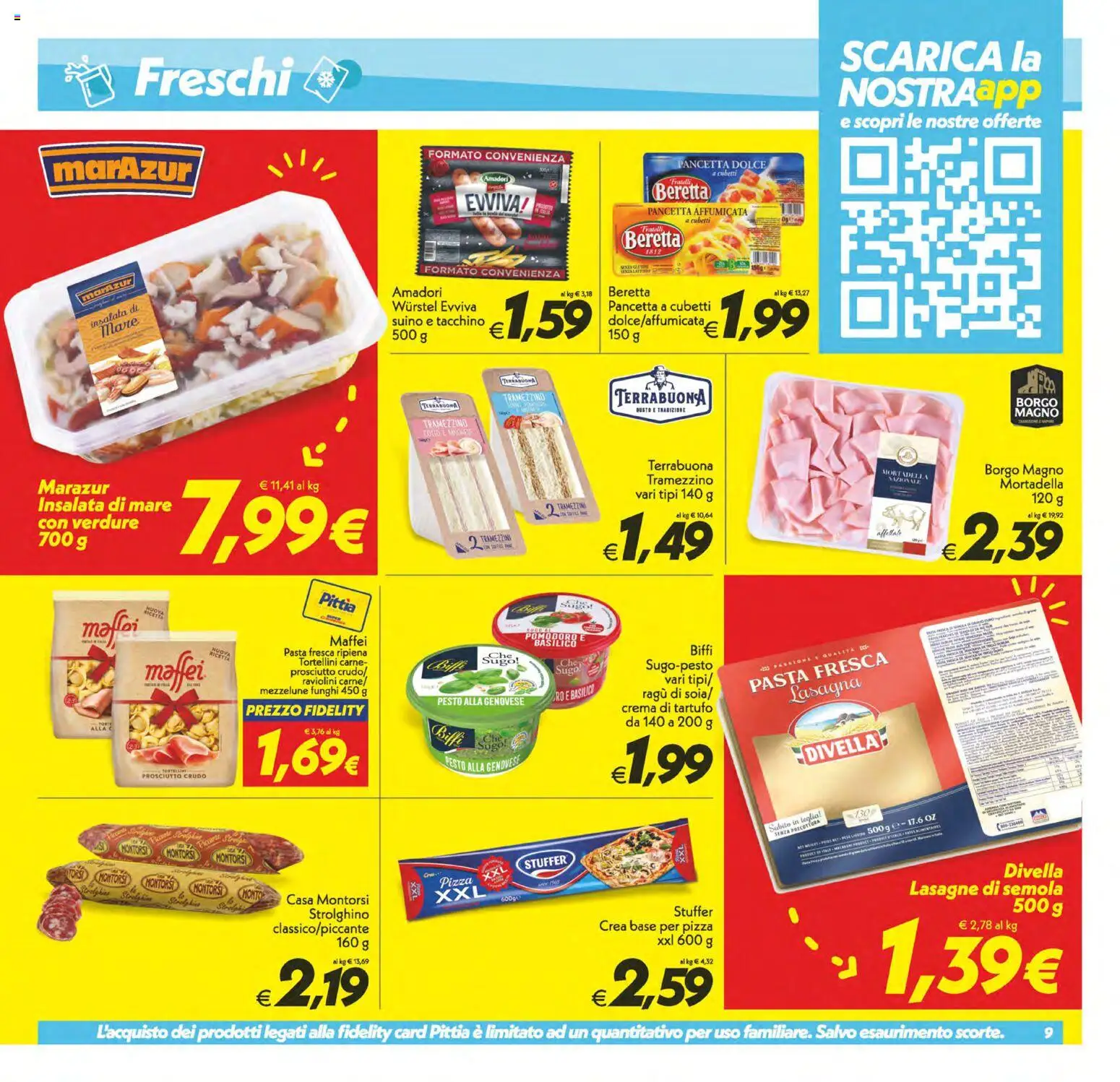 Volantino SuperConveniente del 11/08/2026 | Pagina: 9 | Prodotti: Tartufo, Lasagna, Semola, Sugo
