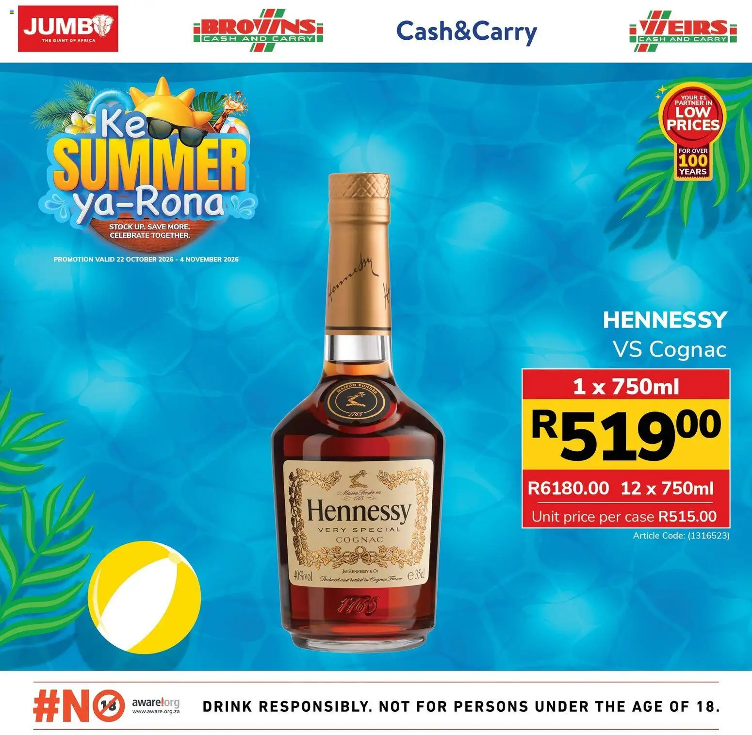 New Jumbo catalogue – valid from 22/10/2026 | Page: 1 | Products: Case, Stock, Cognac