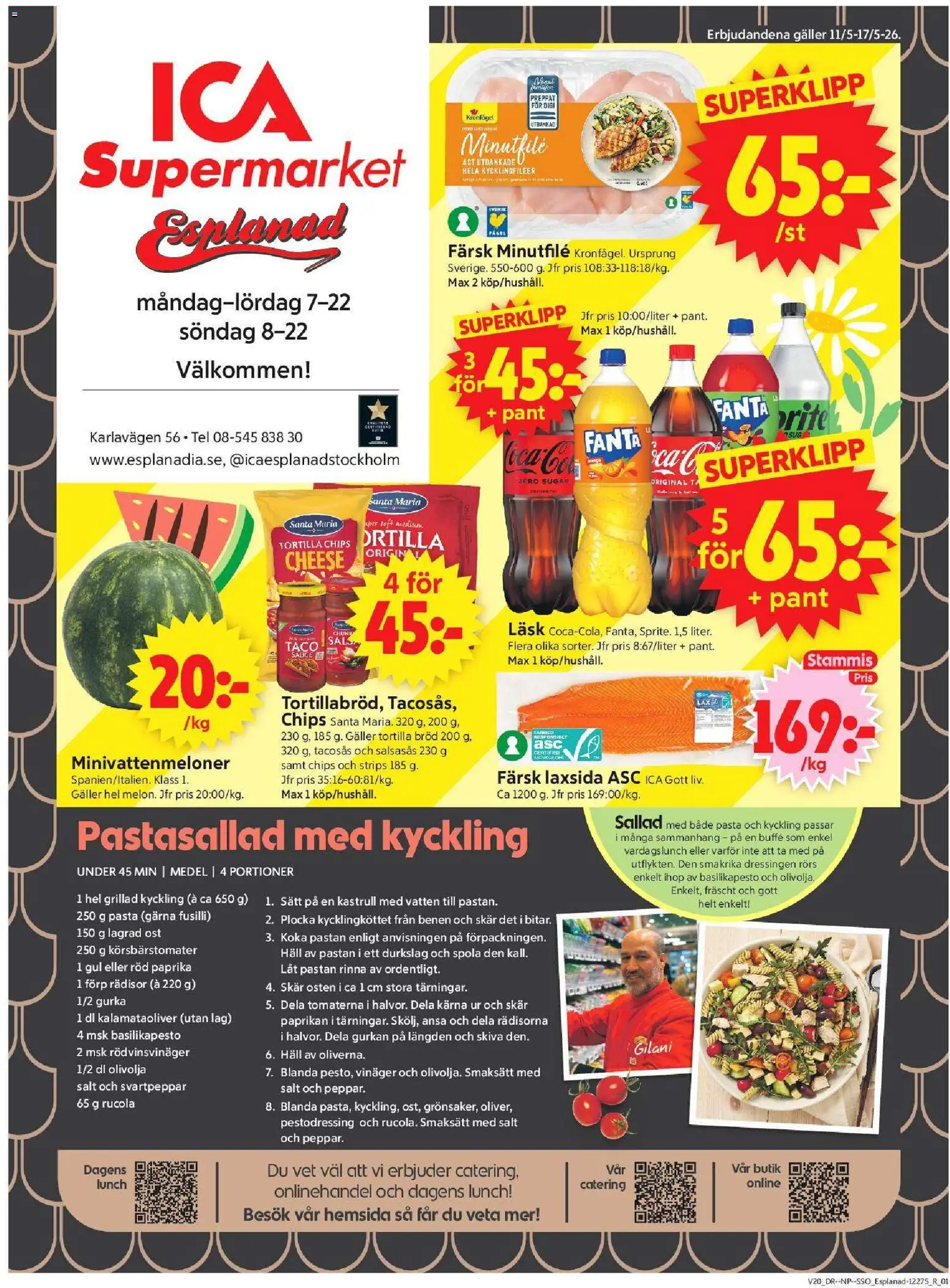 ICA Supermarket reklamblad aktuell från 11.05.2026 | Sida: 1