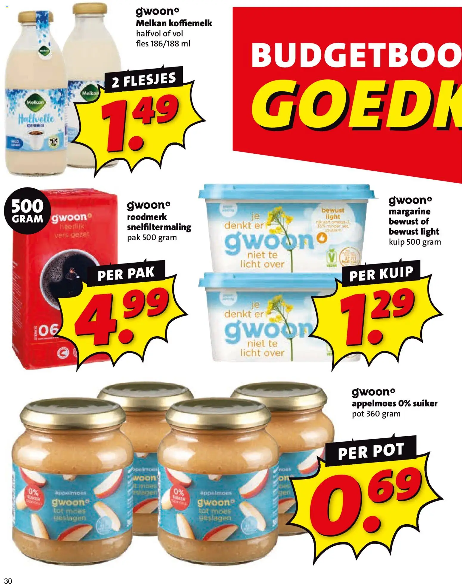 {H1} | Pagina: 30 | Producten: Waffelini, Pot, Fles