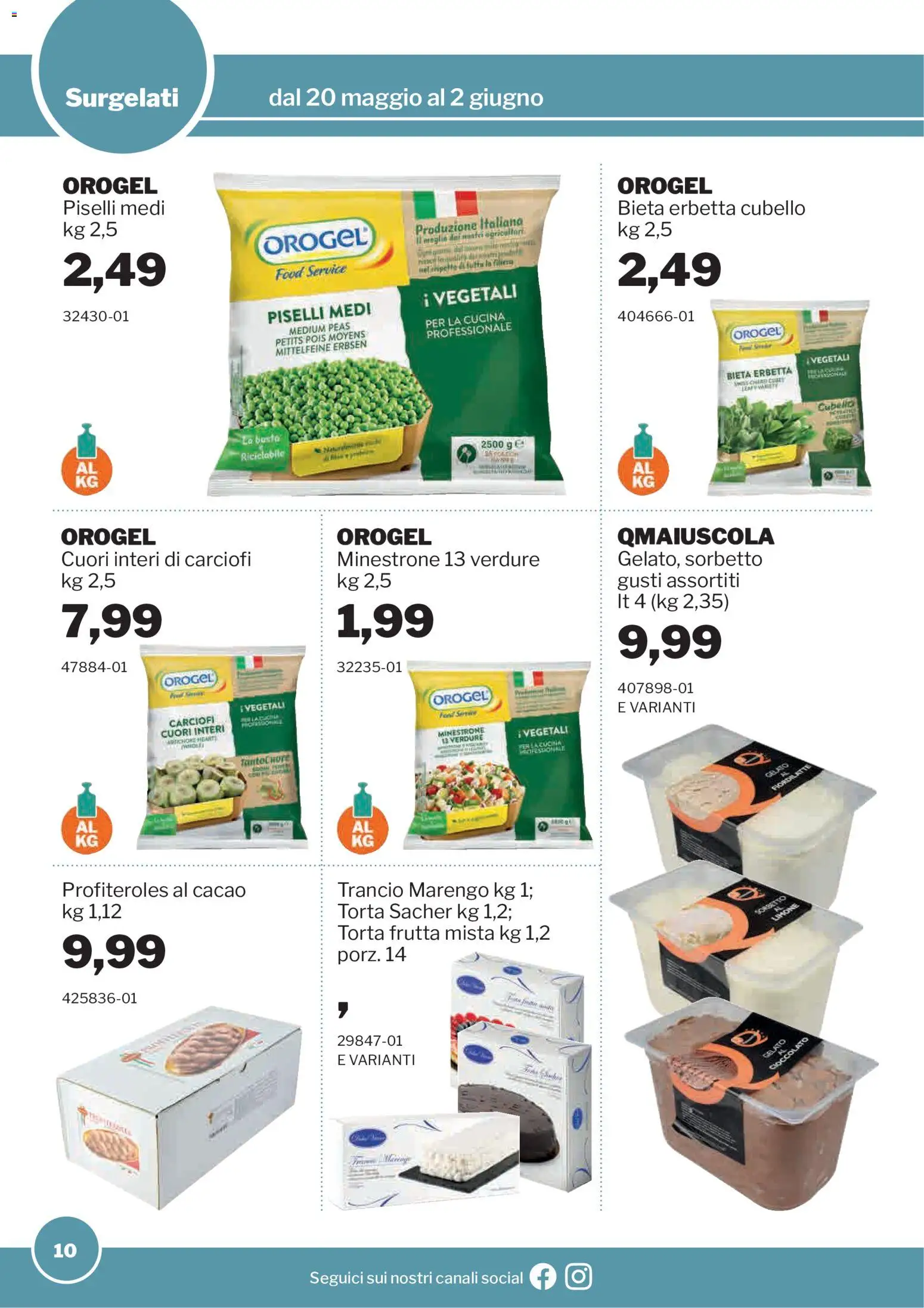 Volantino Sogegross del 20.05.2026 | Pagina: 10 | Prodotti: Minestrone, Carciofi, Torta, Cacao
