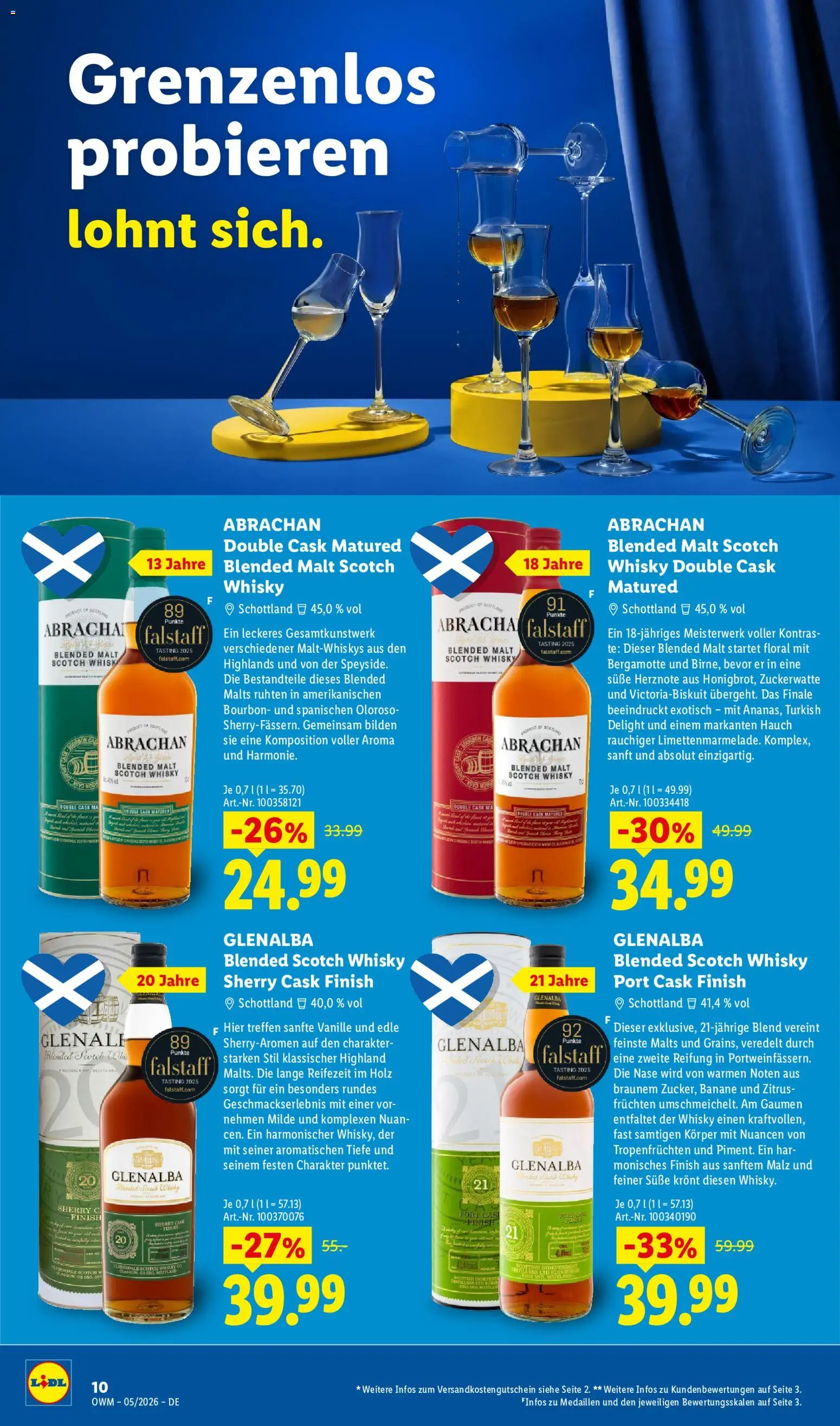 Lidl Prospekt – gültig ab 01.05.2026 | Seite: 10 | Produkte: Whisky, Finish, Bourbon