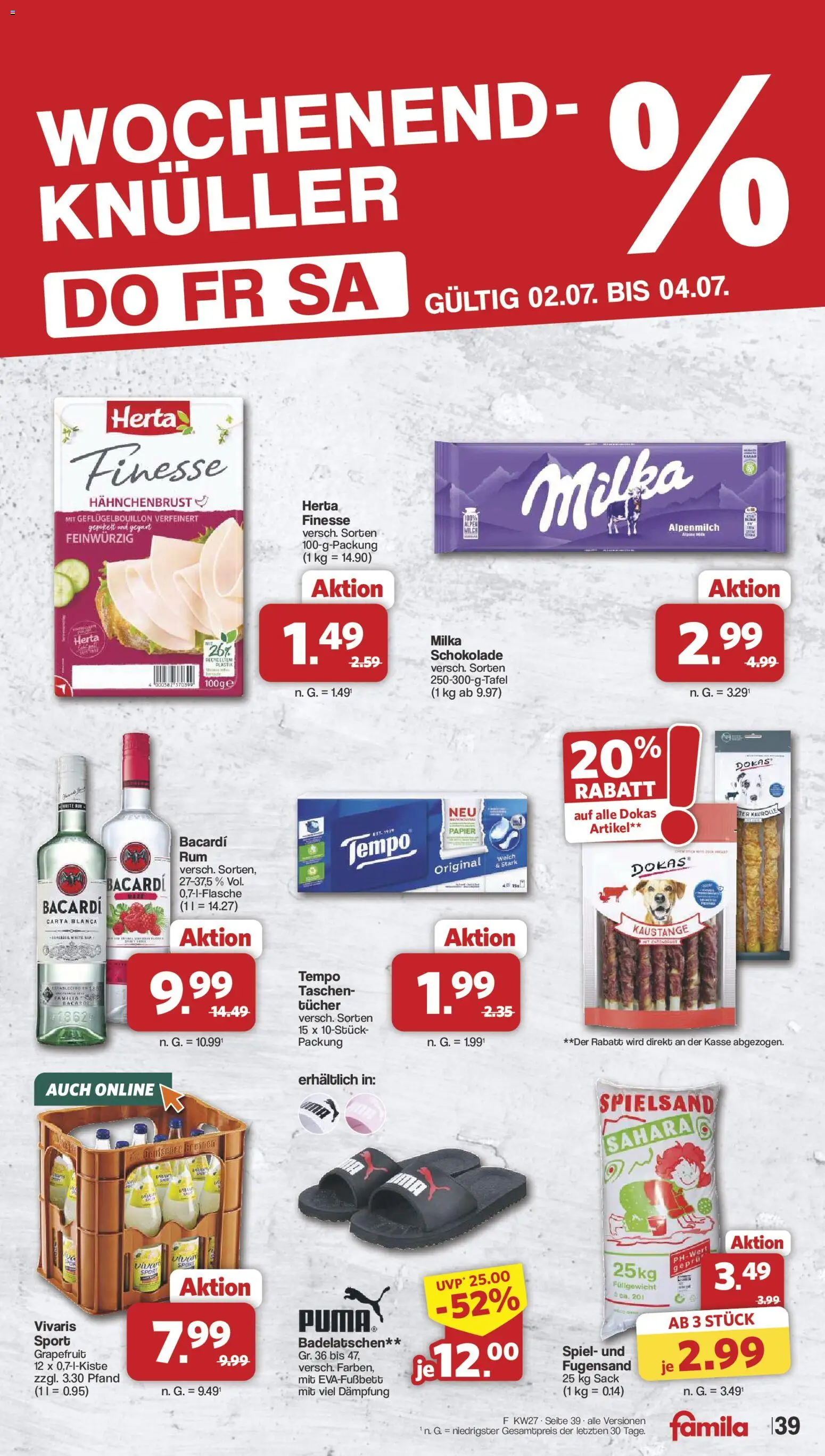 Famila Nordwest Prospekt – gültig ab 29.06.2026 | Seite: 41 | Produkte: Bacardi, Milka, Herta finesse, Hahnchenbrust