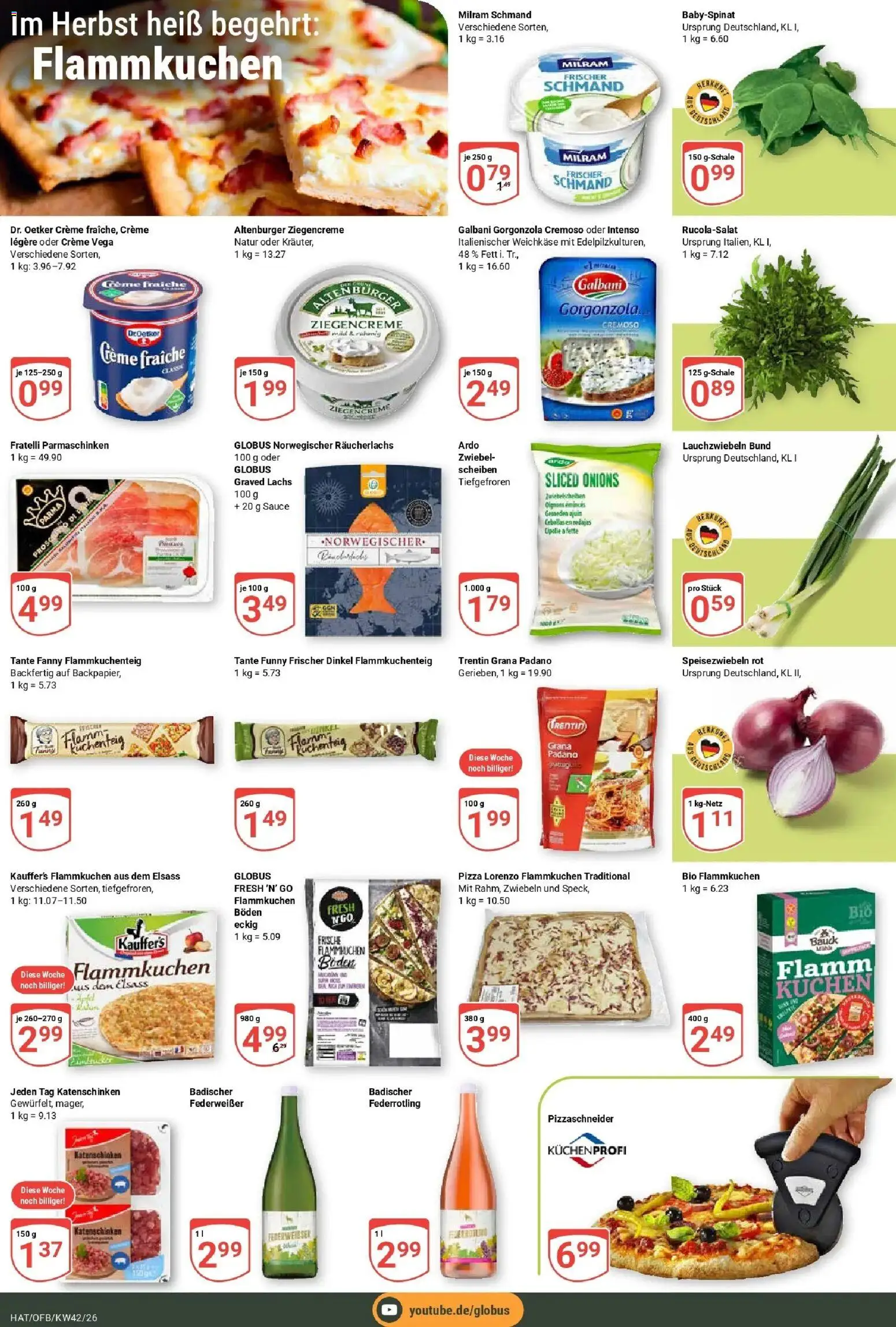 Globus Prospekt Hattersheim (ab 12.10.2026) » Angebote online | Seite: 15 | Produkte: Creme, Räucherlachs, Zwiebeln, Pizza