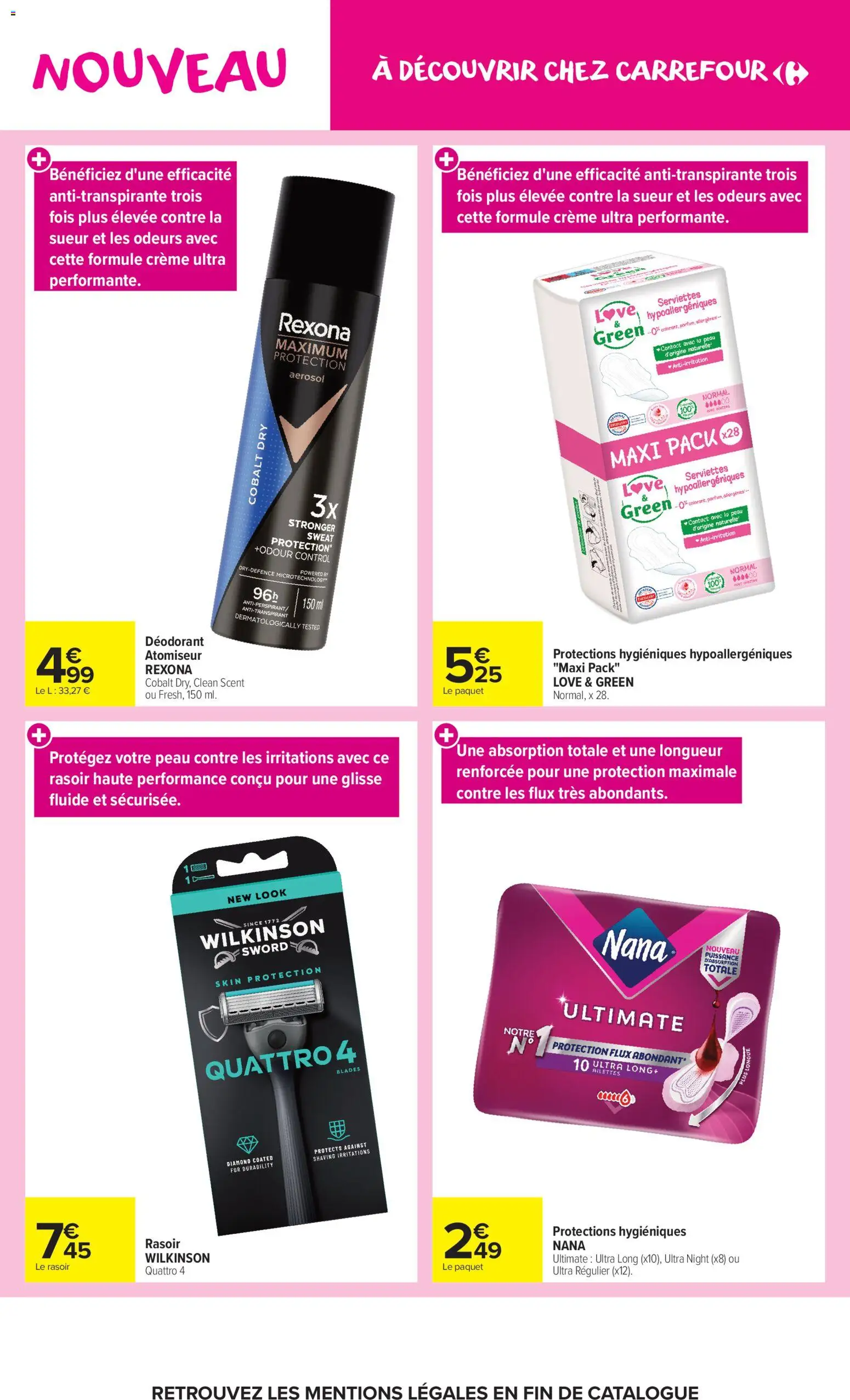 {H1} | Page: 10 | Produits: Rasoir, Déodorant, Crème