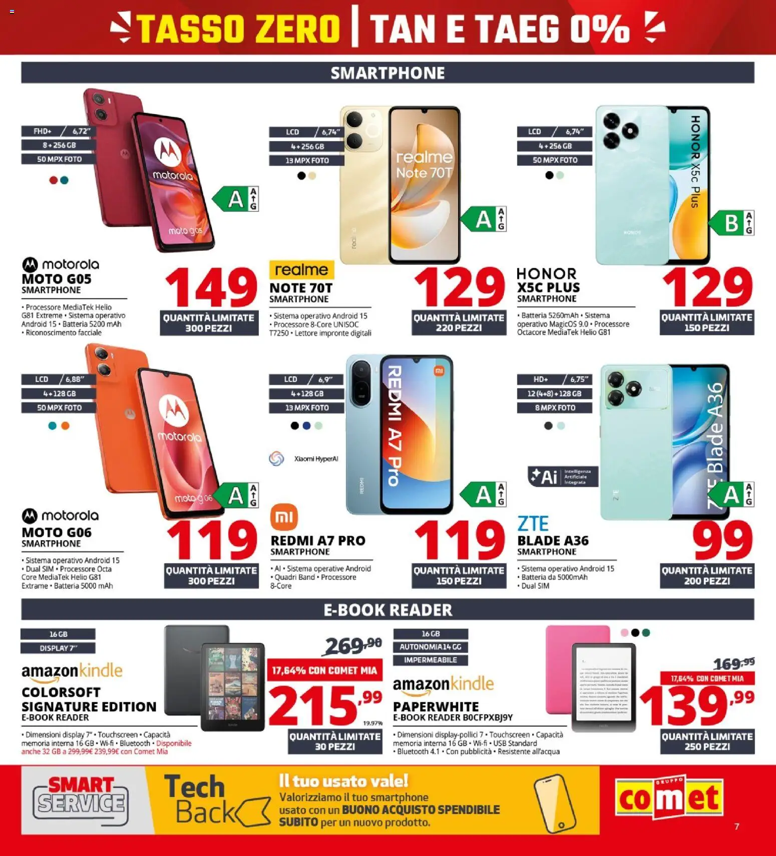 Volantino Comet del 16/07/2026 | Pagina: 7 | Prodotti: Xiaomi, Smartphone, Batteria