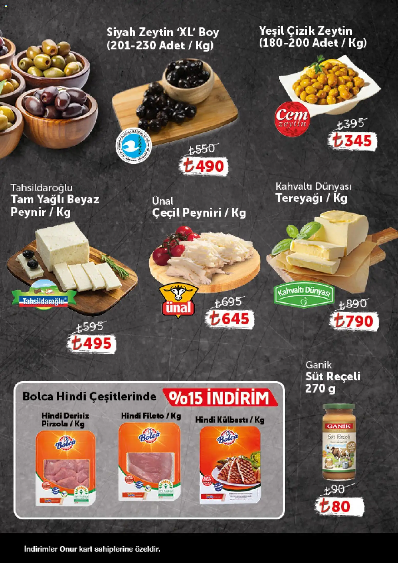 Onur Market - Katalog Gurme - 27 Ekim 2026 tarihinden itibaren geçerlidir | Sayfa: 2 | Ürünler: Süt, Tereyağı, Peynir, Zeytin