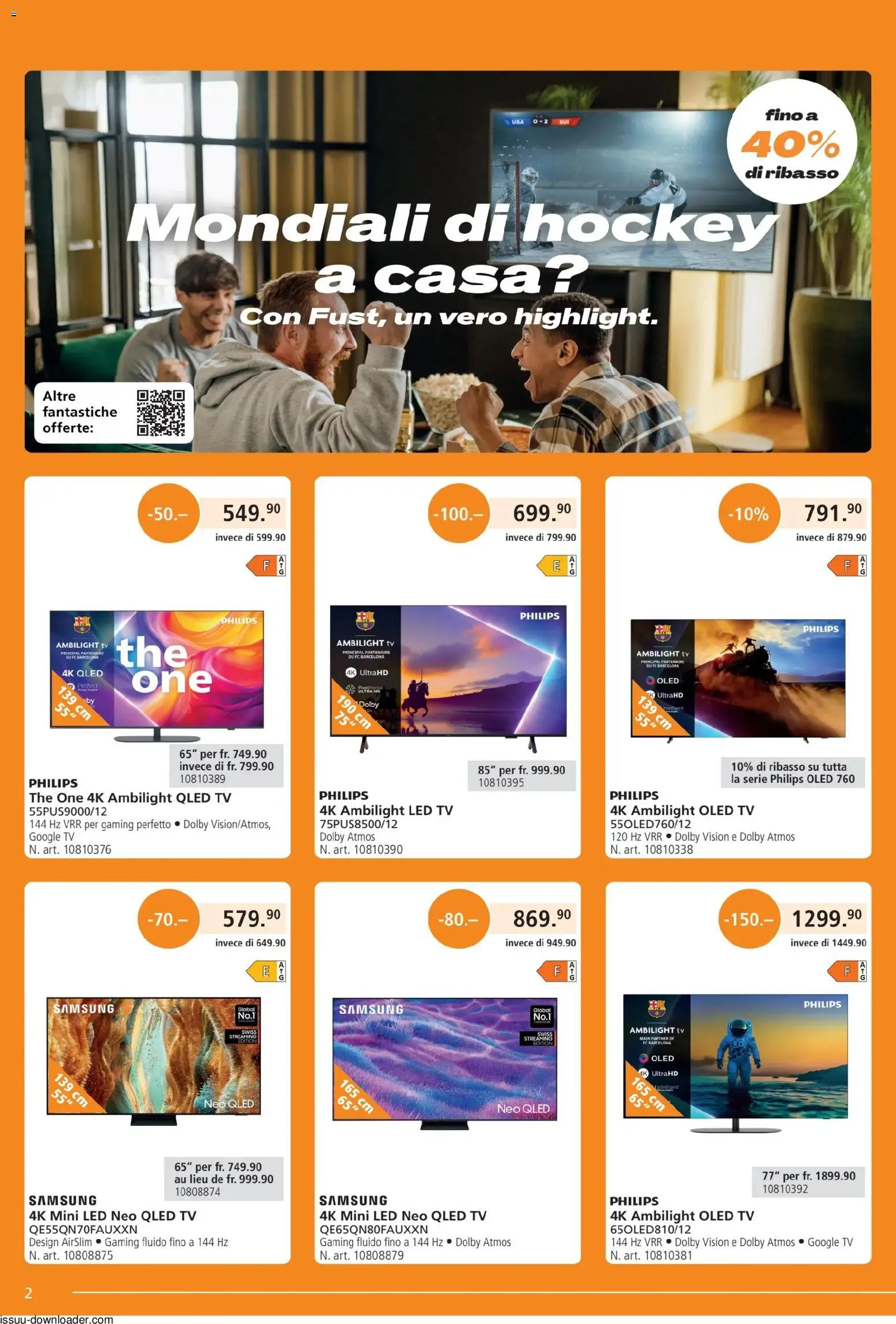 Fust aktionen IT – gültig ab 01.05.2026 | Seite: 2 | Produkte: TV, Samsung, Philips