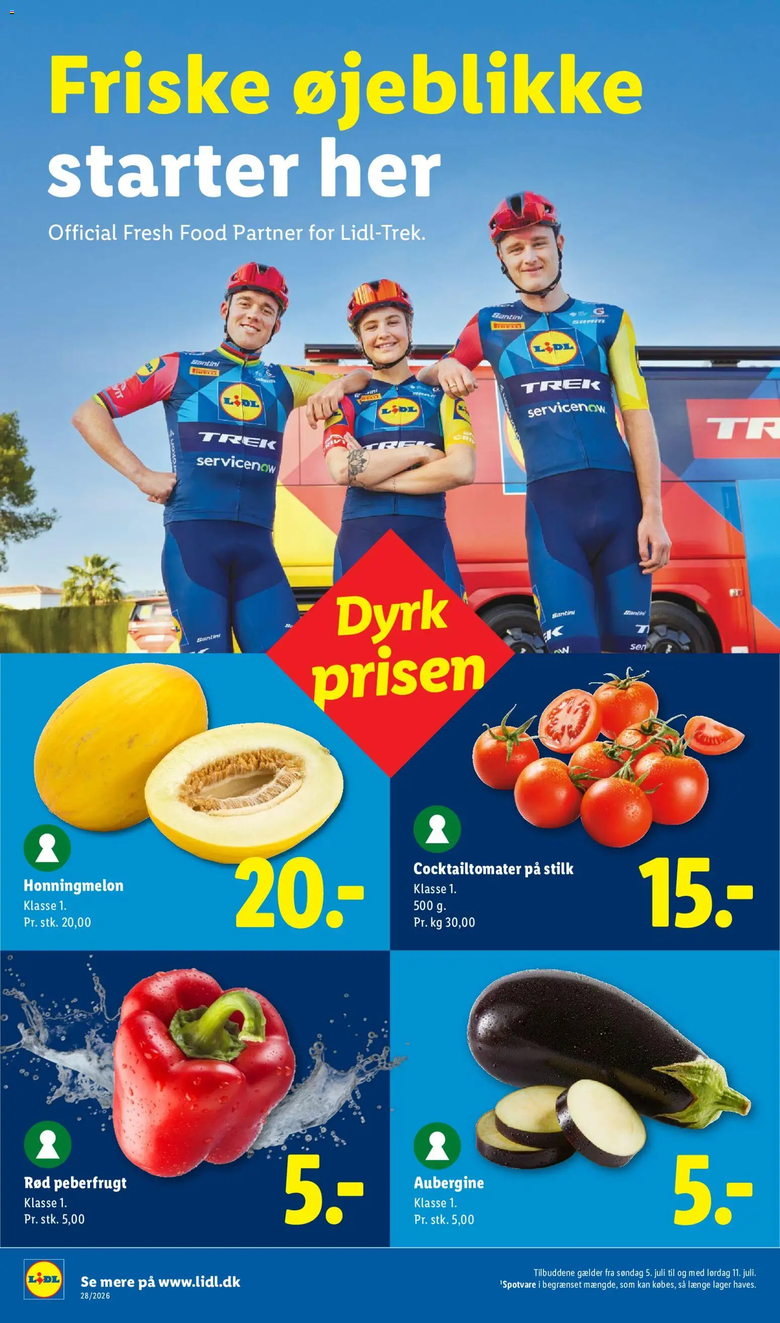 Lidl tilbudsavis – gyldig fra 05/07/2026 | Side: 17 | Produkter: Honningmelon, Aubergine, Søm, Peberfrugt