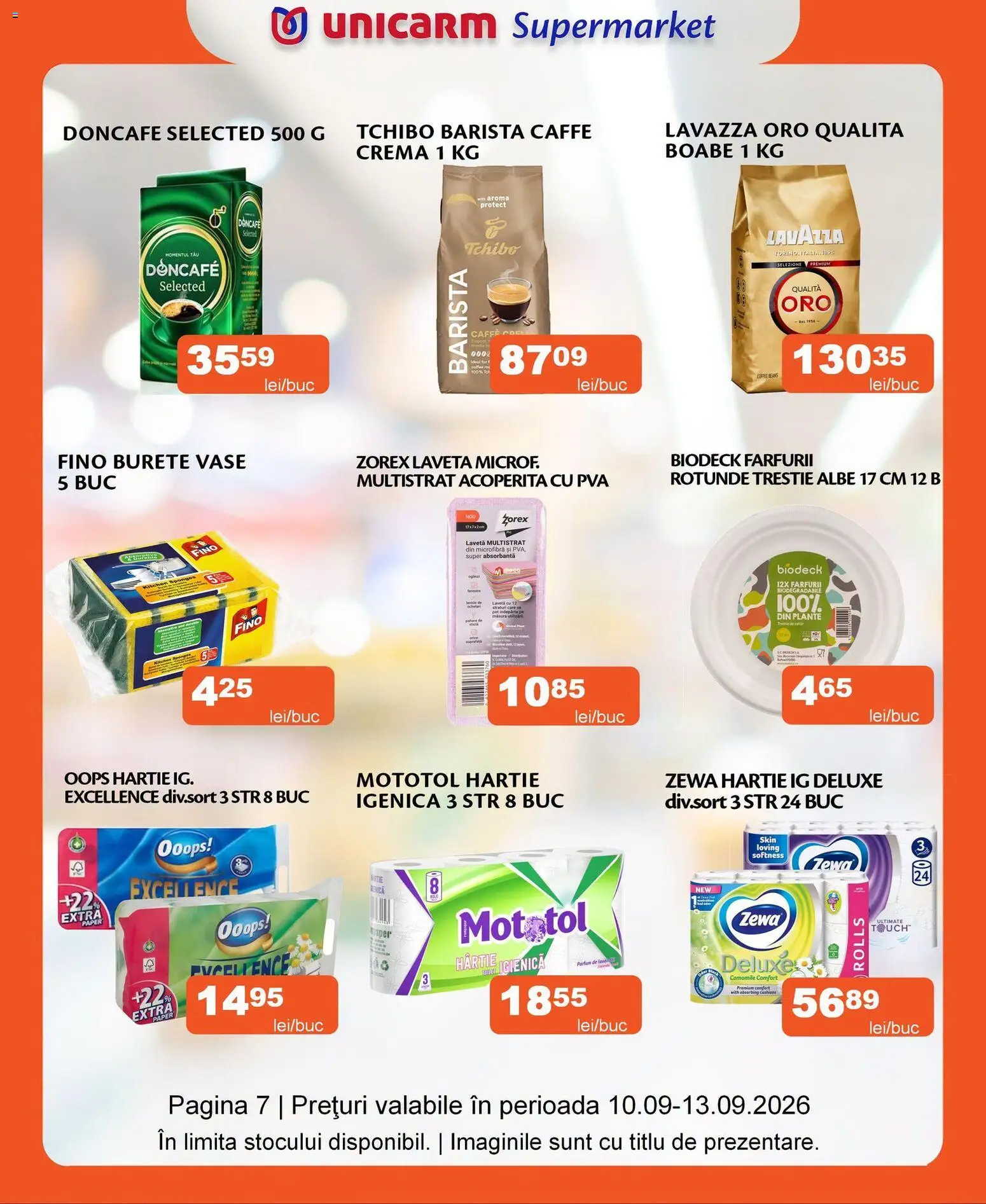 Noul catalog Unicarm – valabil de la 10.09.2026 | Pagină: 7 | Produse: Premium, Vase, Parfum, Doncafe