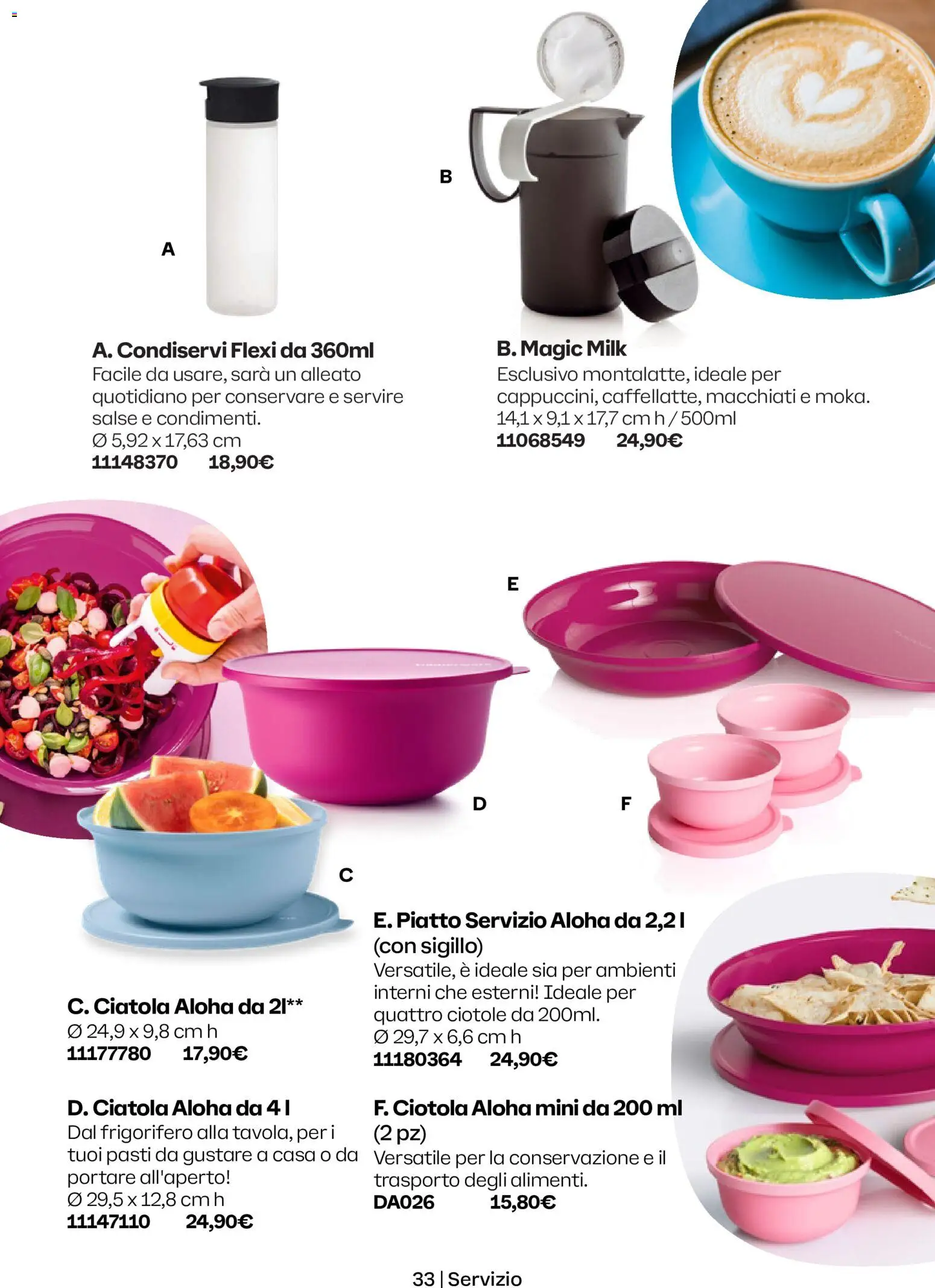 Volantino Tupperware del 01.05.2026 | Pagina: 33 | Prodotti: Frigorifero, Piatto, Ciotola