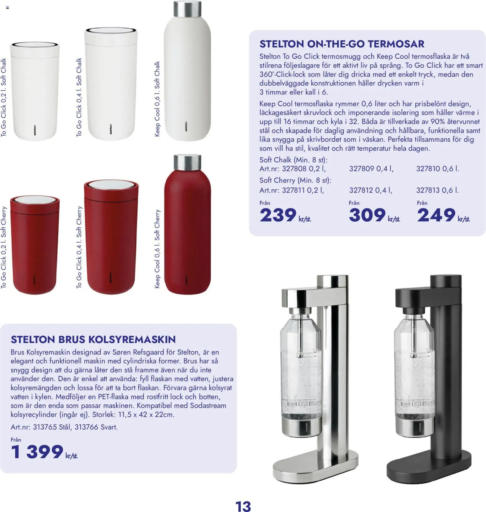 Lyreco reklamblad aktuell från 19/08/2026 | Sida: 13 | Produkter: Lock, Vatten, Sodastream, Kolsyremaskin
