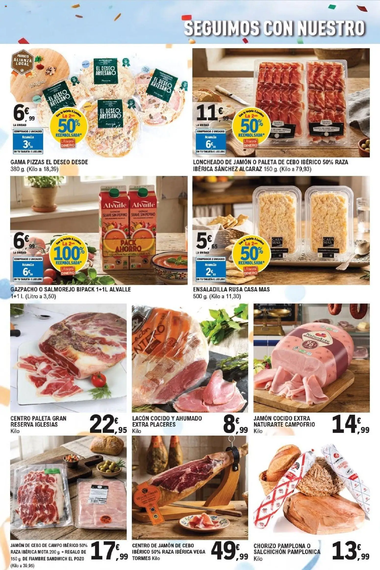 E.Leclerc Aniversario │ válido desde el 29/07/2026 | Página: 16 | Productos: Στιγμιαίος καφές, Jamón, Jamón cocido, Gazpacho