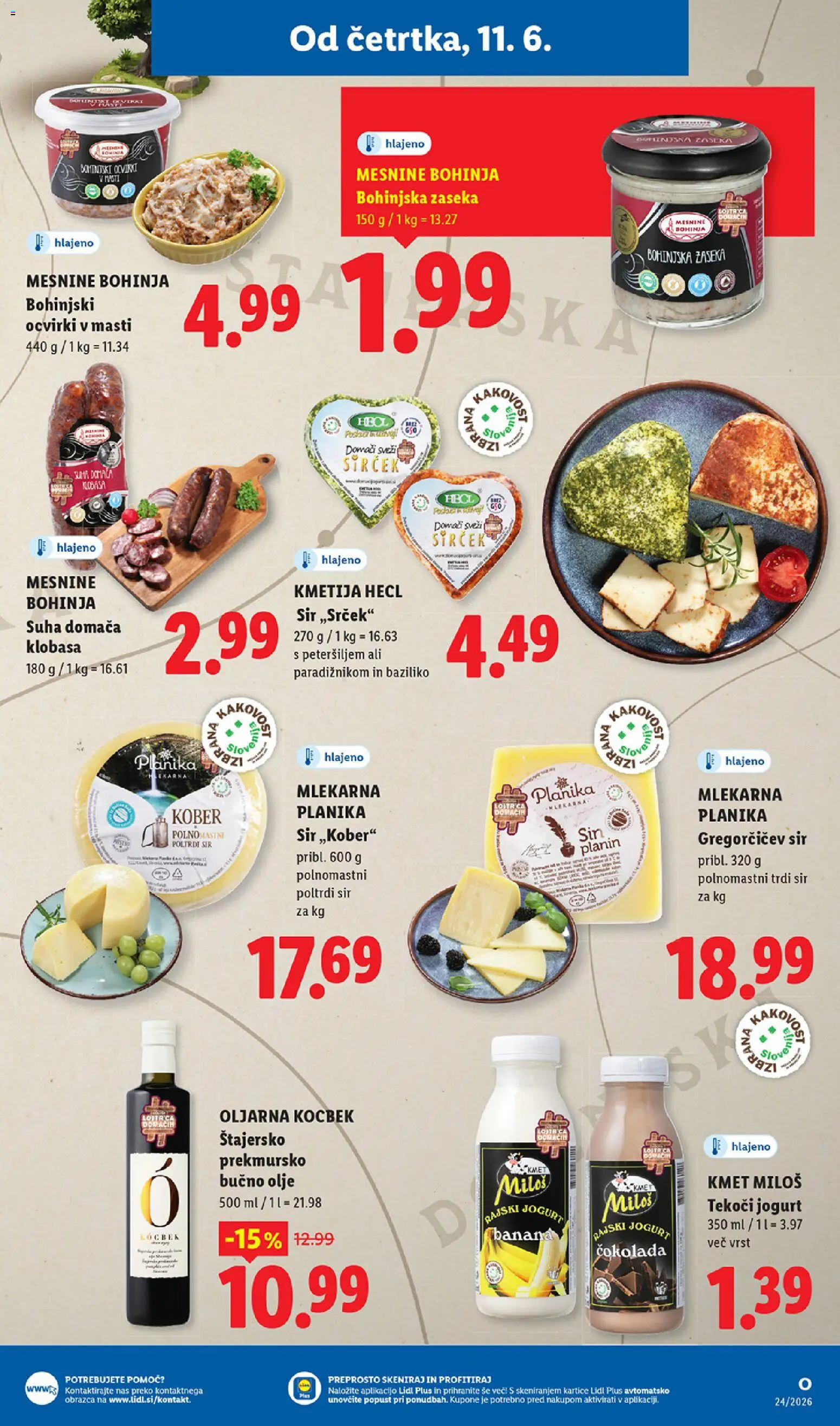 Novi Lidl katalog ponudbe – veljaven od 11.06.2026 | Stran: 25 | Izdelki: Bučno olje, Ocvirki, Sir, Cokolada