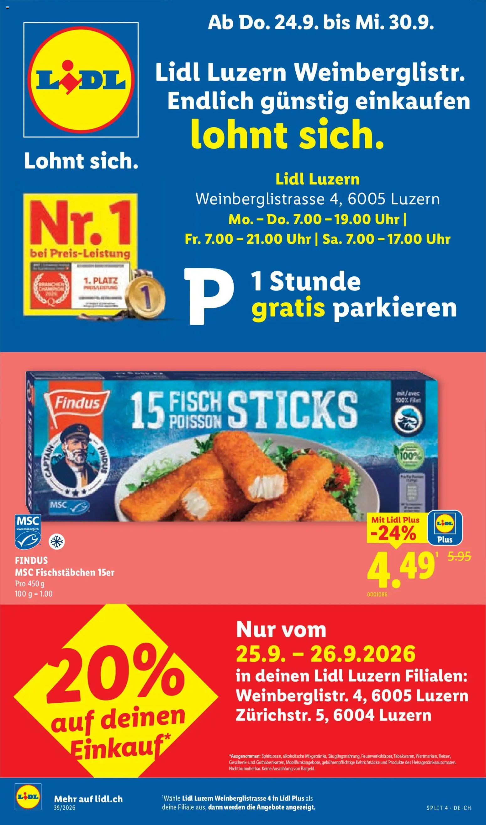 Lidl aktionen Luzern – gültig ab 24.09.2026 | Seite: 1
