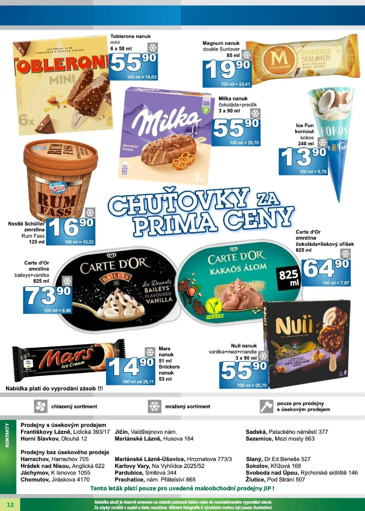 Jip leták od 01.07.2026 | Strana: 12 | Produkty: Milka, Kokos, Toblerone, Carte d'or