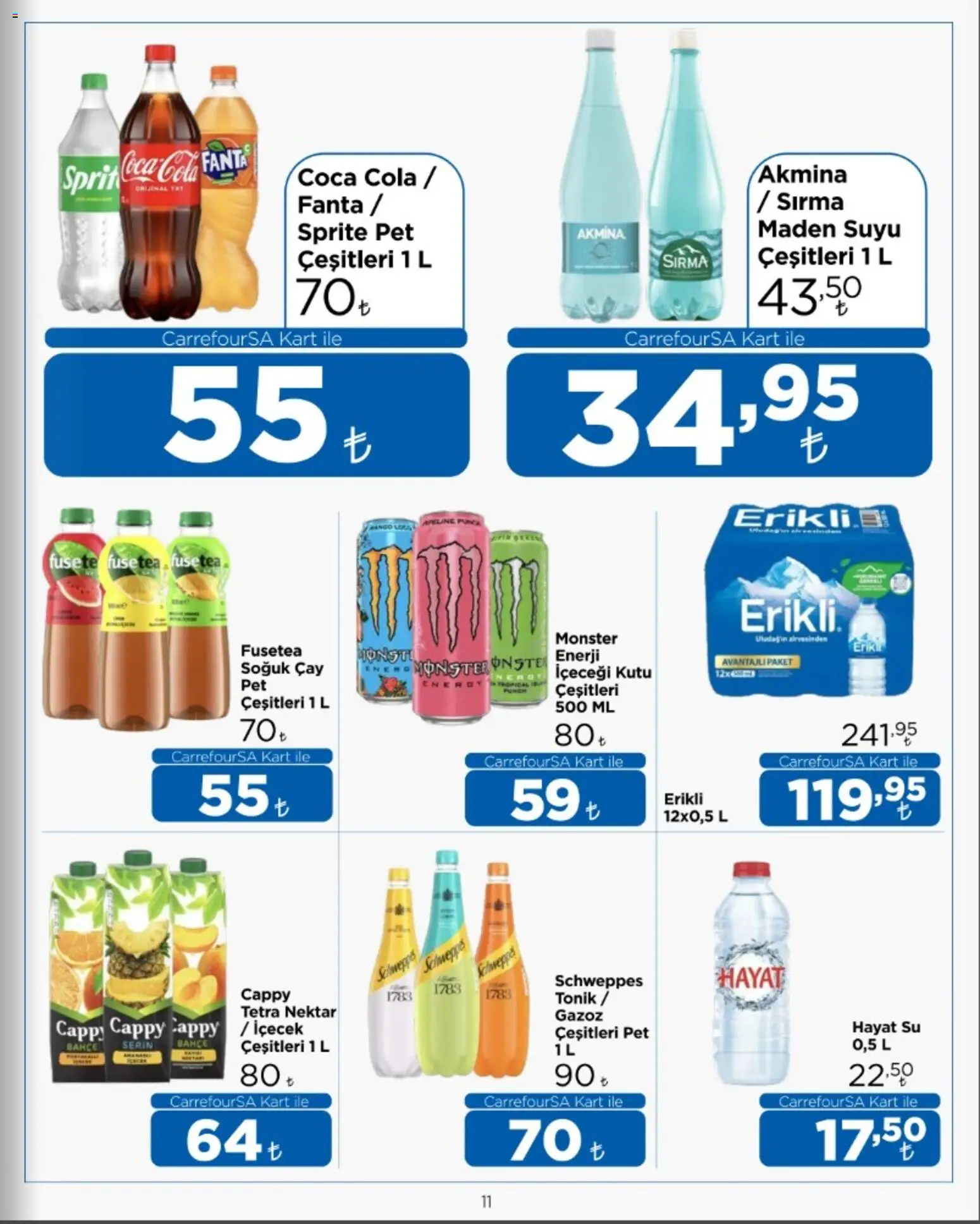 CarrefourSA Katalog - 16 Ekim 2026 tarihinden itibaren geçerlidir | Sayfa: 11 | Ürünler: Kutu, Çay, Soğuk çay, Fanta