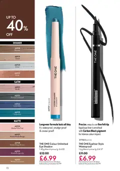 Preview of Oriflame - Offers valid from 27.05.2026 | Page: 72 | Products: Eye shadow, Eyeliner, Lavender