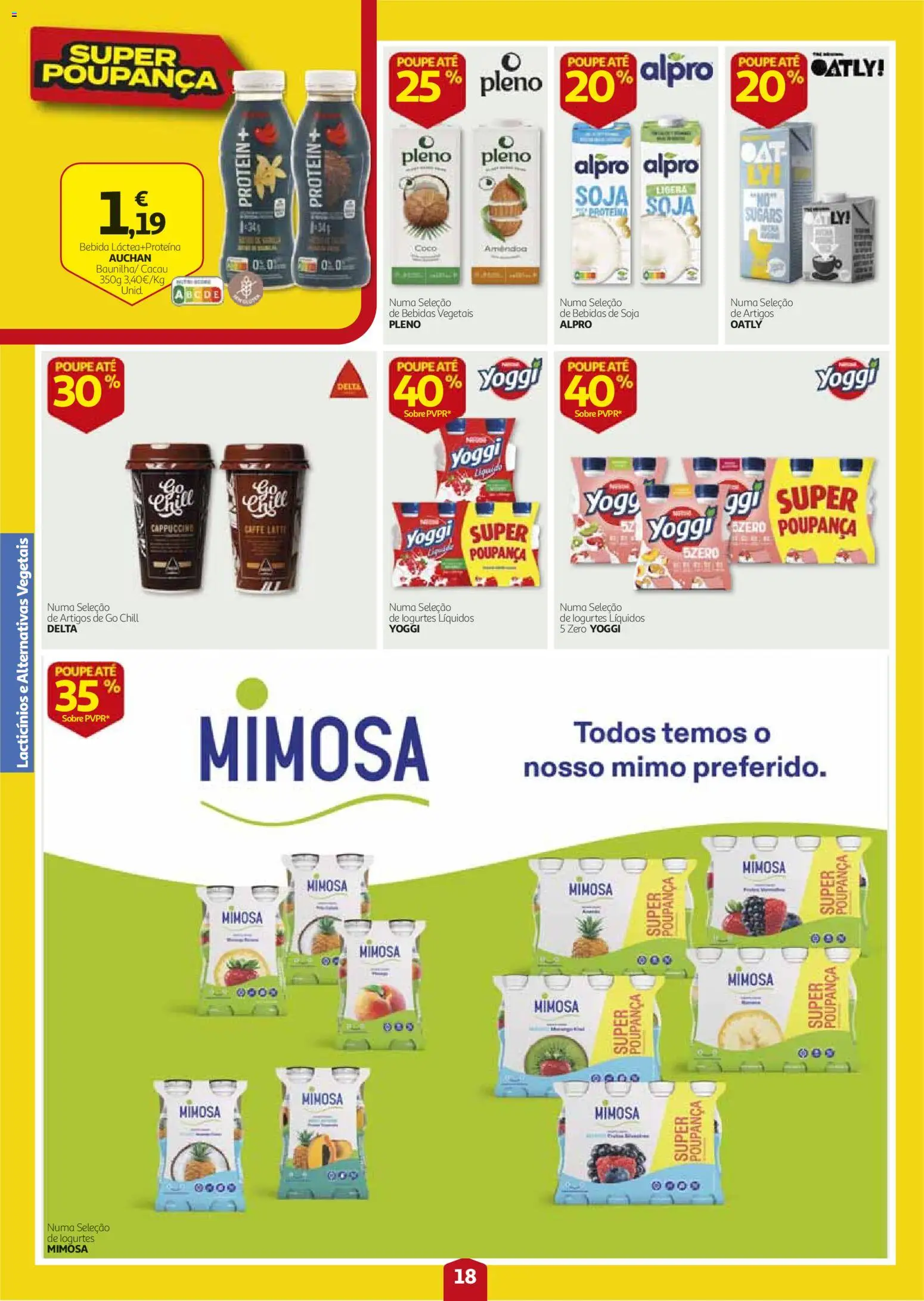 Auchan folheto │ válido de 27/08/2026 | Página: 18 | Produtos: Soja, Cacau, Bebidas vegetais, Proteina
