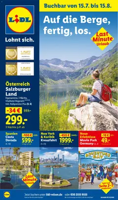 Lidl Reisen Prospekt ab 15.07.2026 gültig