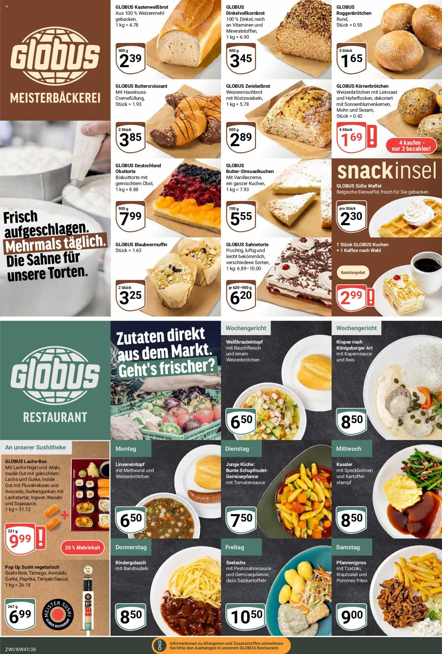 Globus Prospekt Zwickau – gültig ab 05.10.2026 | Seite: 10 | Produkte: Küche, Reis, Kuchen, Sahne