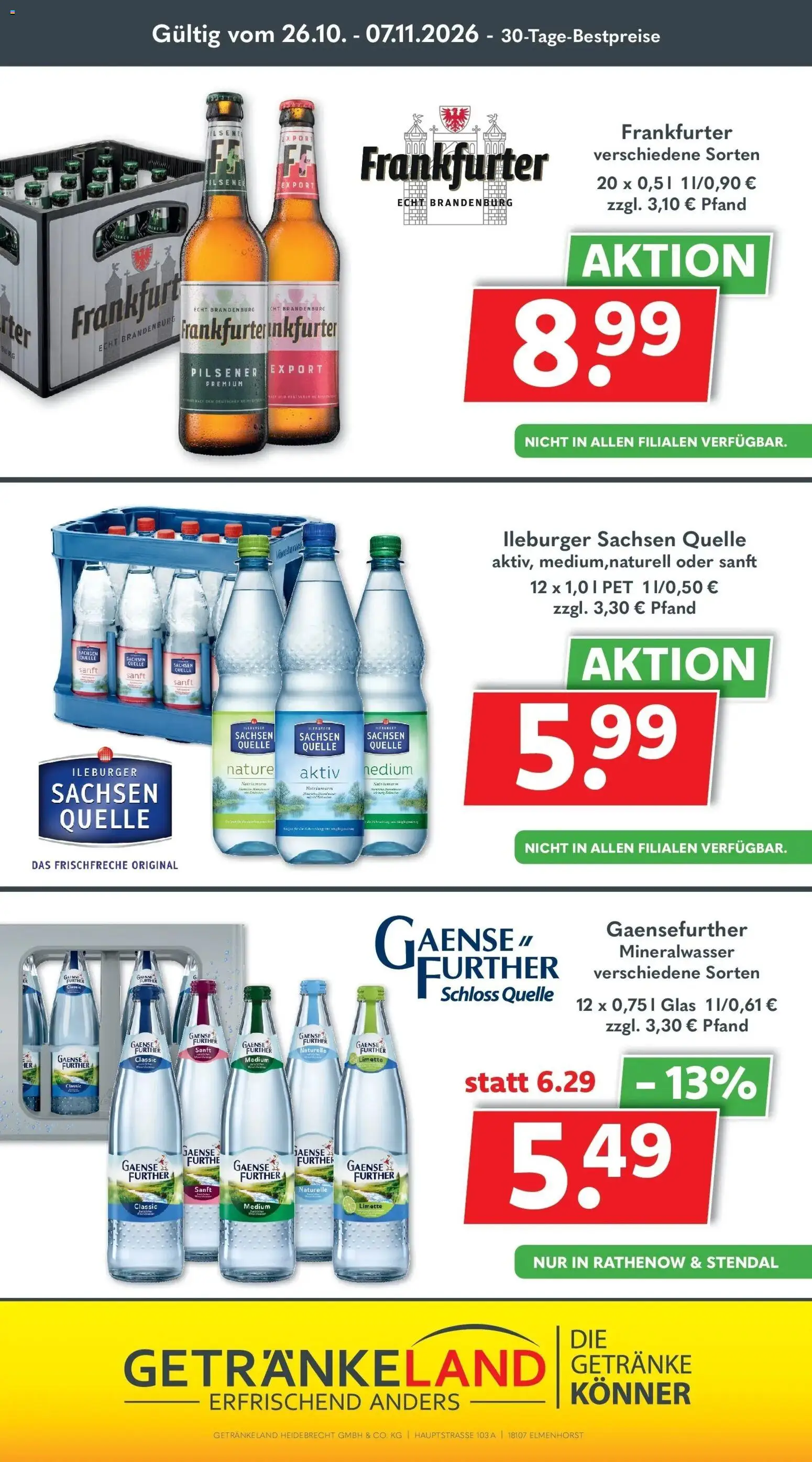 Getränkeland Prospekt Neustrelitz – gültig ab 26.10.2026 | Seite: 7 | Produkte: Mineralwasser, Limette