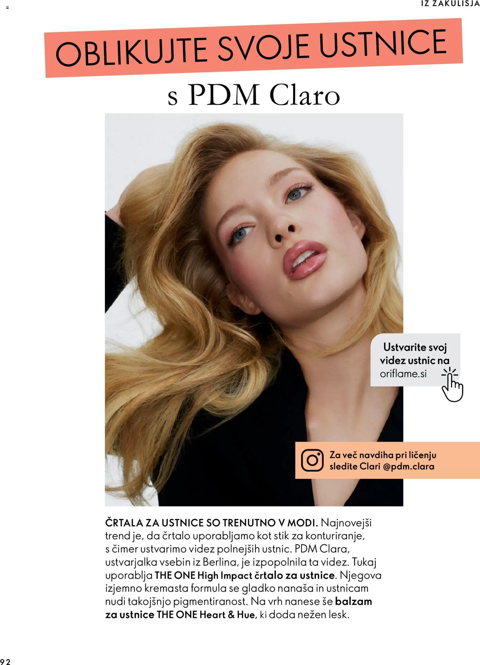 Novi Oriflame katalog ponudbe – veljaven od 07.10.2026 | Stran: 92 | Izdelki: Balzam za ustnice