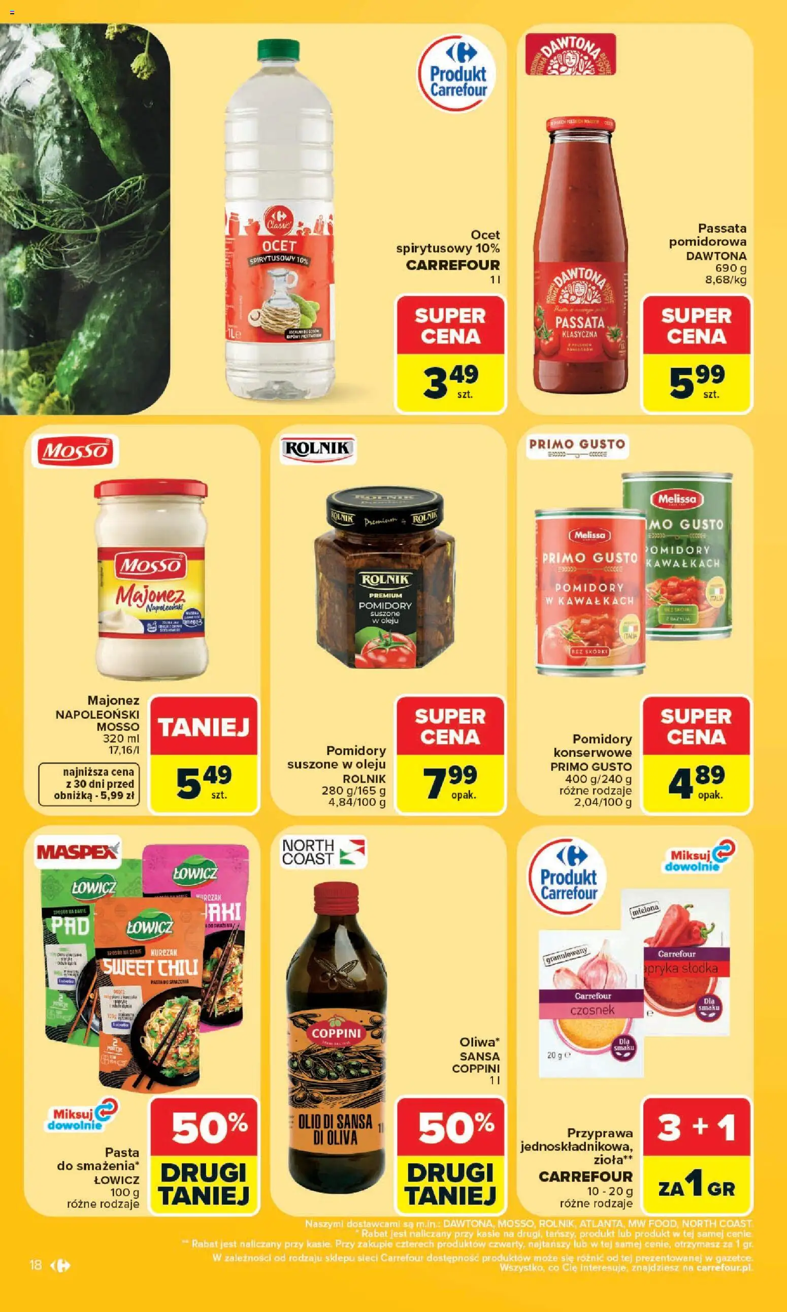 Carrefour gazetka od 20.07.2026 | Strona: 20 | Produkty: Chili, Ocet, Pomidory, Majonez