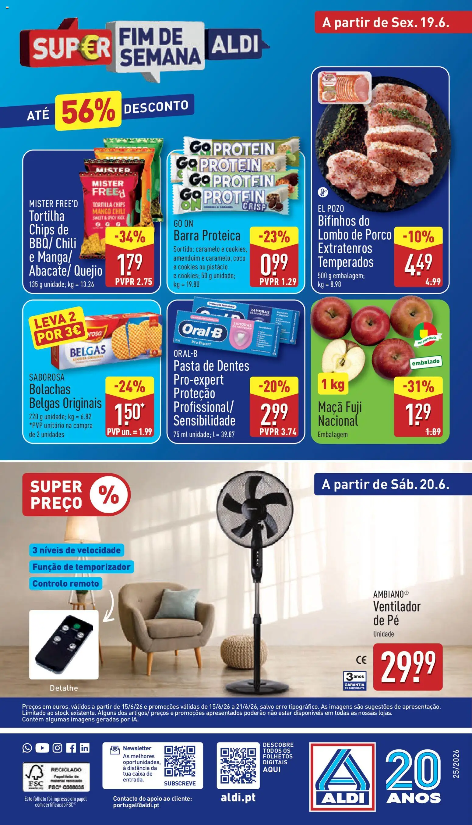 Aldi folheto │ válido de 15.06.2026 | Página: 36 | Produtos: Ventilador, Bolachas, Caixa, Lombo
