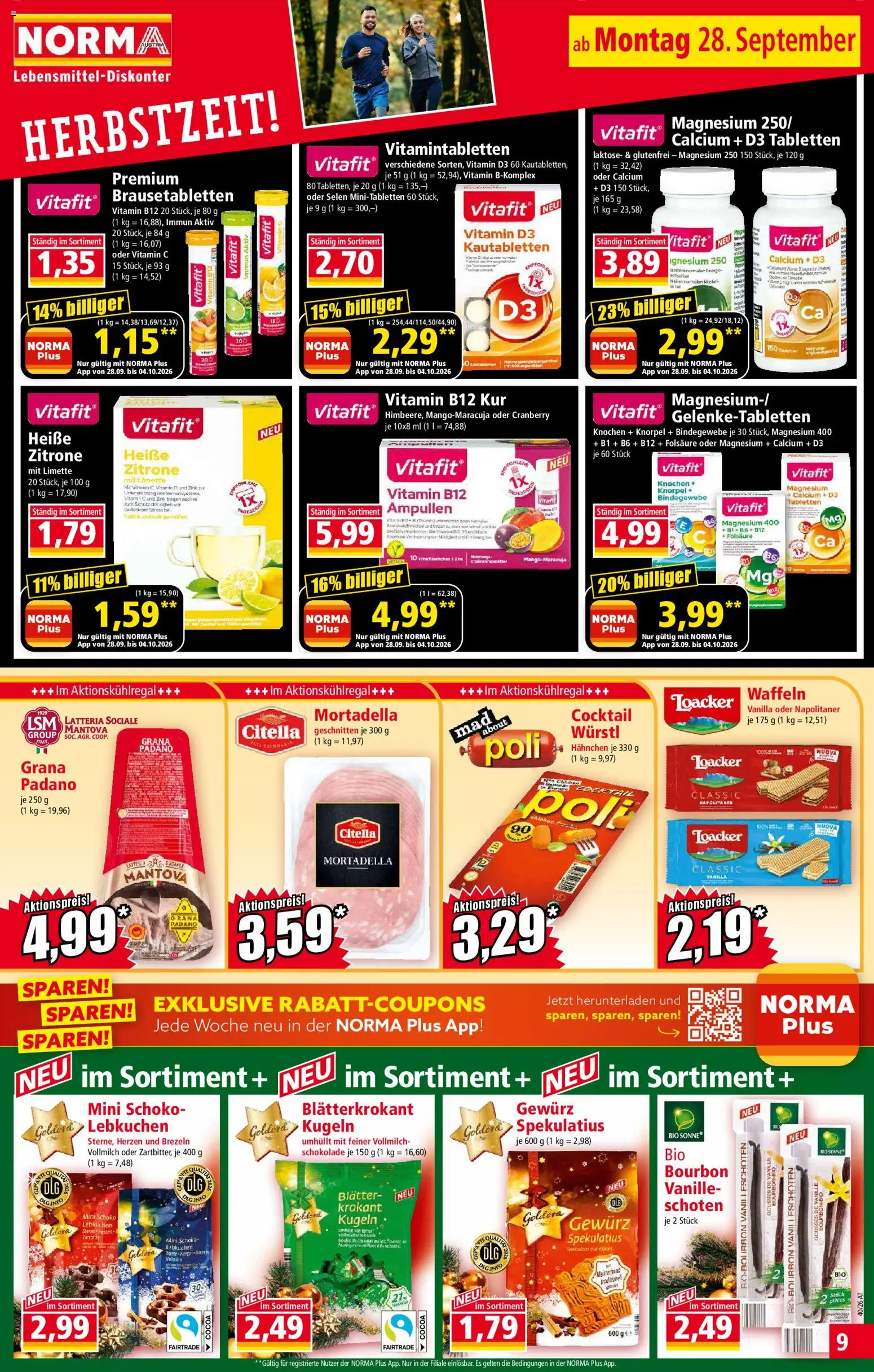 Norma Flugblatt gültig ab 28.09.2026 | Seite: 9 | Produkte: Limette, Vanille, Schokolade, Lebkuchen