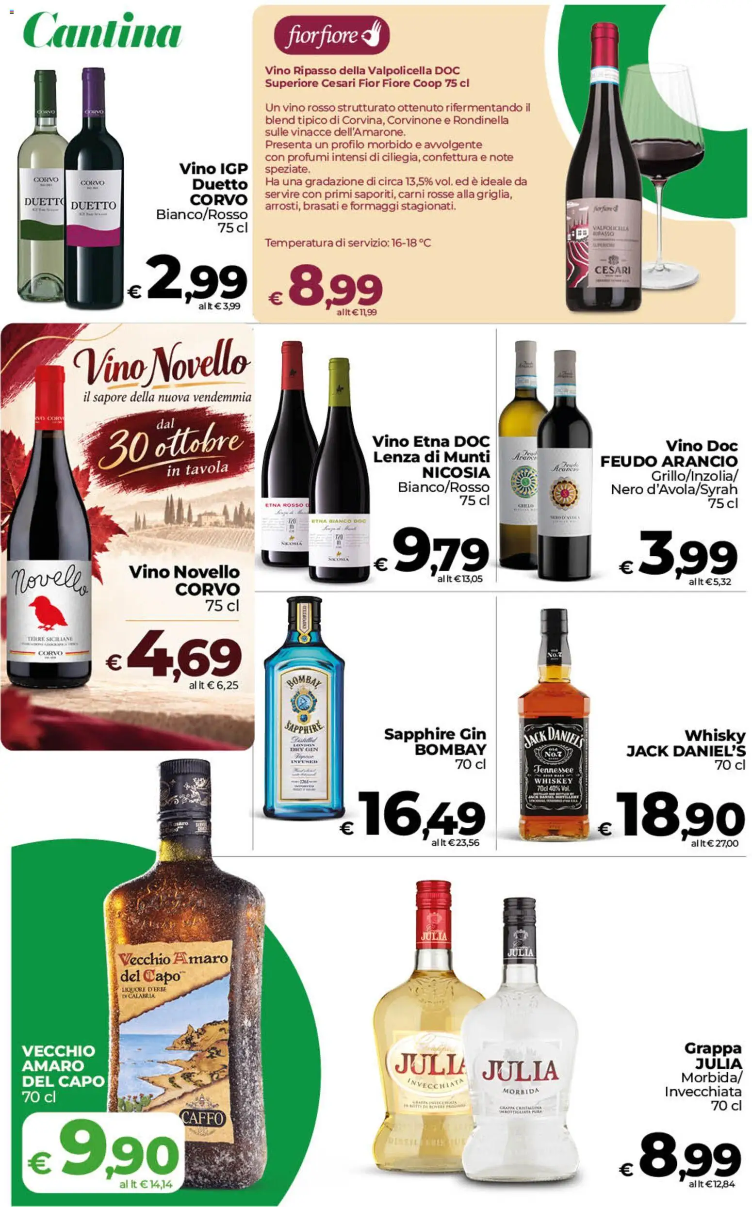Volantino COOP del 23/10/2026 | Pagina: 15 | Prodotti: Vino, Profumi, Liquore, Grappa