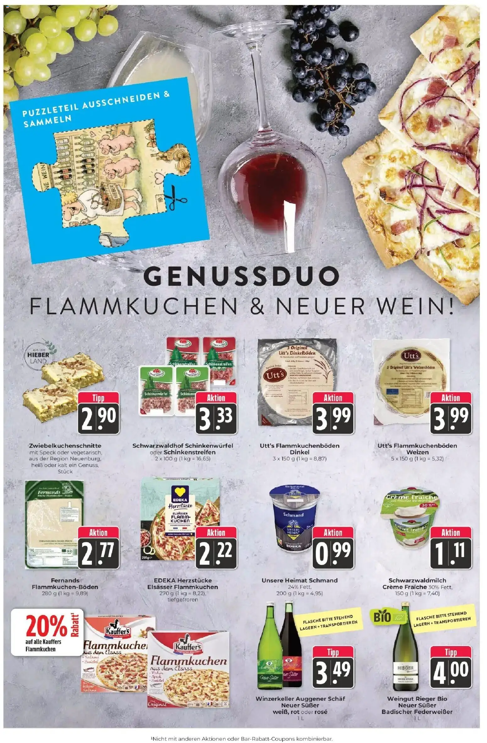Edeka Prospekt Schliengen (ab 21.09.2026) » Angebote Online | Seite: 10 | Produkte: Creme, Salami, Schinken, Wein