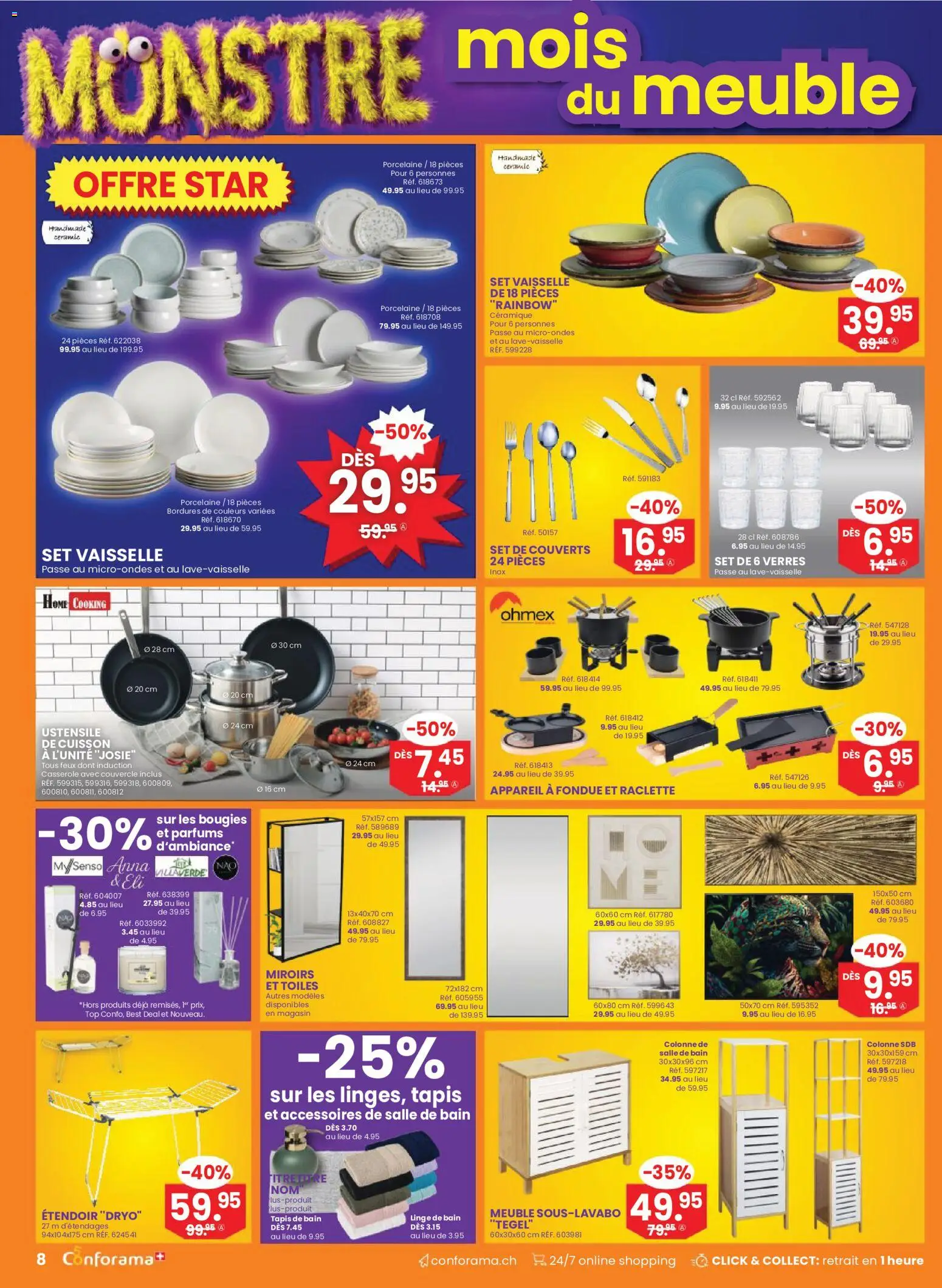 Conforama aktionen FR – gültig ab 30.09.2026 | Seite: 8 | Produkte: Raclette, Fondue, Top