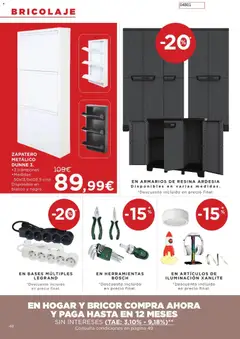 Vista previa Hipercor catálogo válido desde el 26/08/2026 | Página: 48 | Productos: Zapatero, Herramientas, Iluminación
