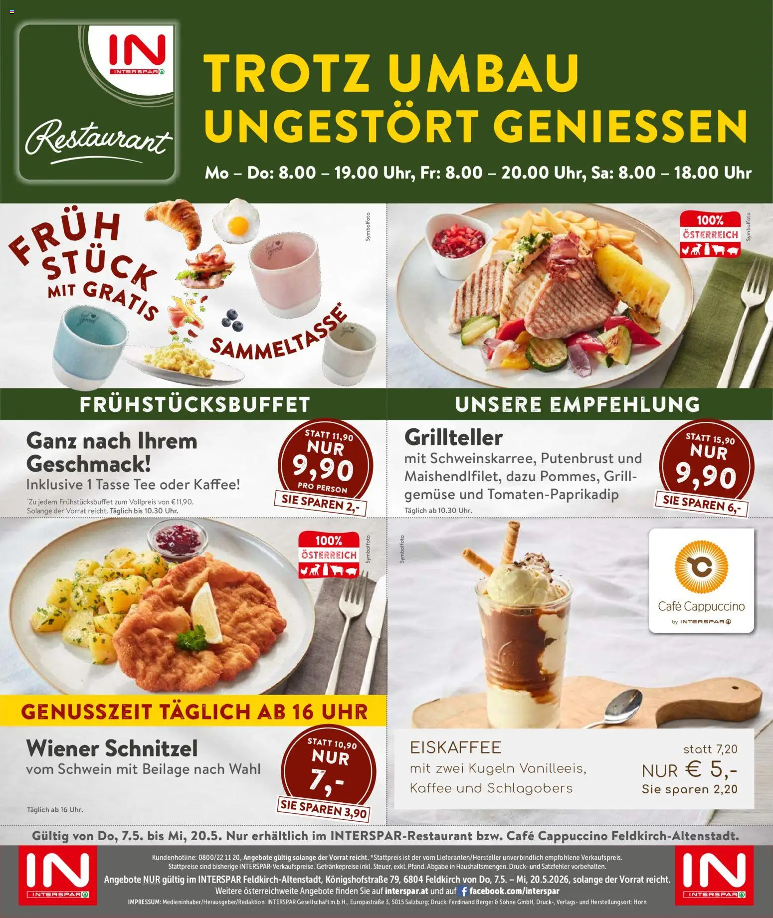 Interspar Feldkirch Altenstadt  gültig ab 07.05.2026 | Seite: 4 | Produkte: Gemüse, Uhr, Kaffee, Tee