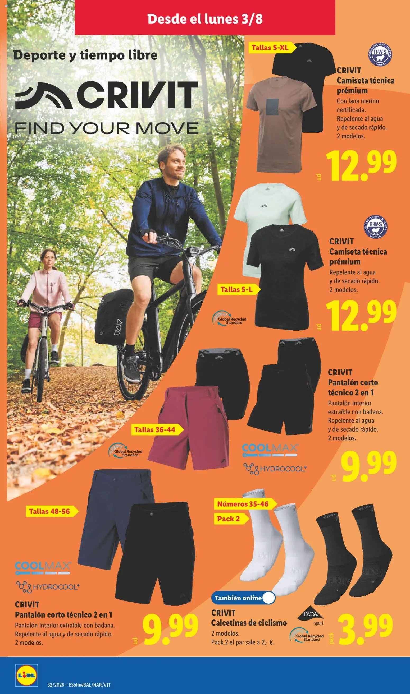 Lidl folleto de bazar │ válido desde el 03/08/2026 | Página: 14 | Productos: Pantalón corto