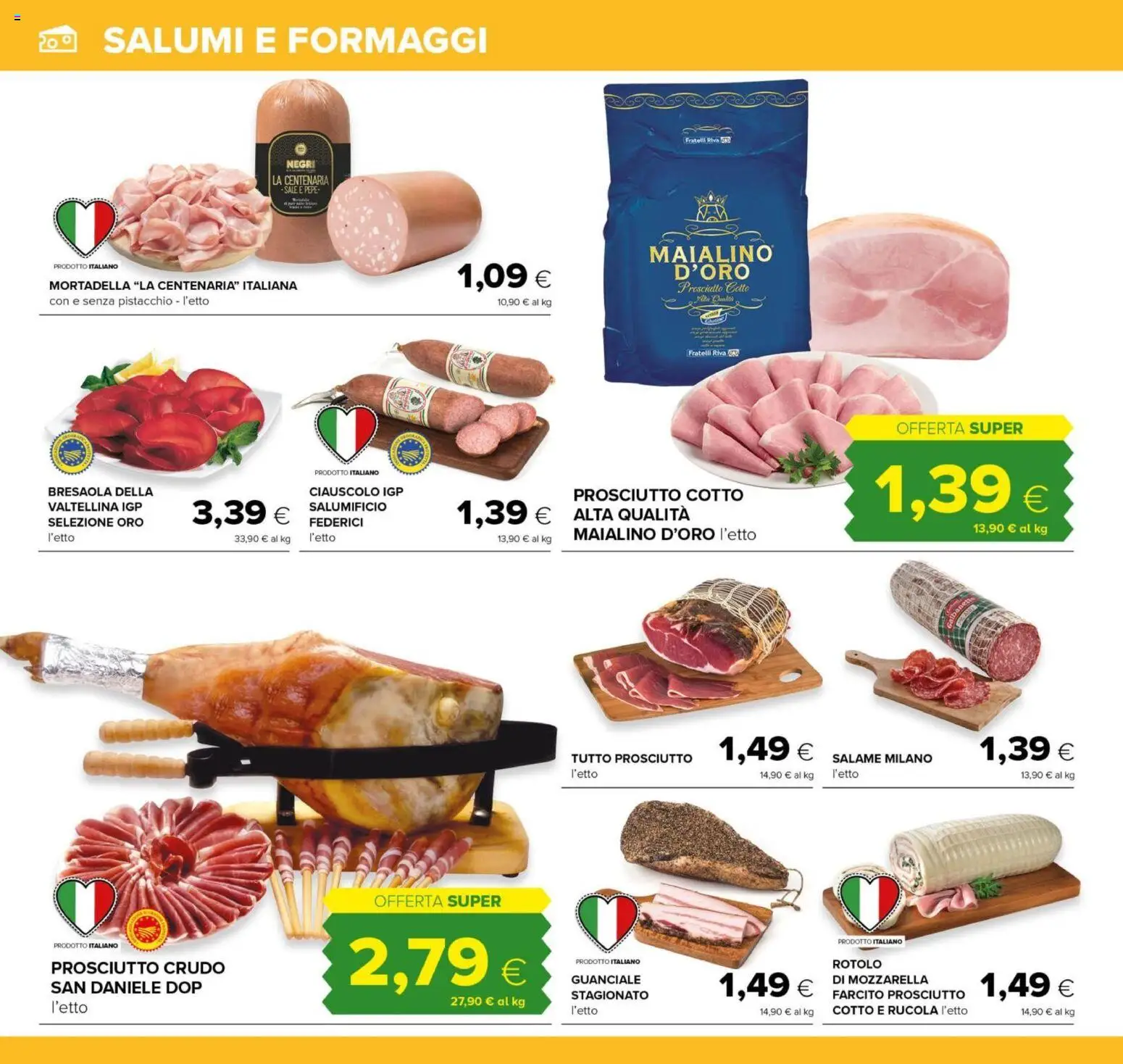 Volantino Oasi del 29/07/2026 | Pagina: 8 | Prodotti: Mozzarella, Prosciutto, Mortadella, Guanciale